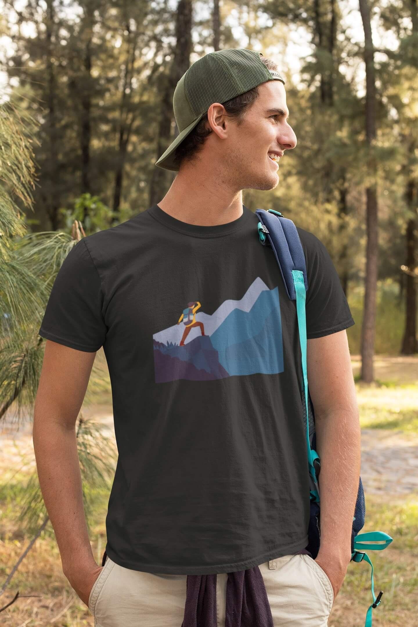 Pánské tričko Adventure Barva: Ebony grey, Velikost: S