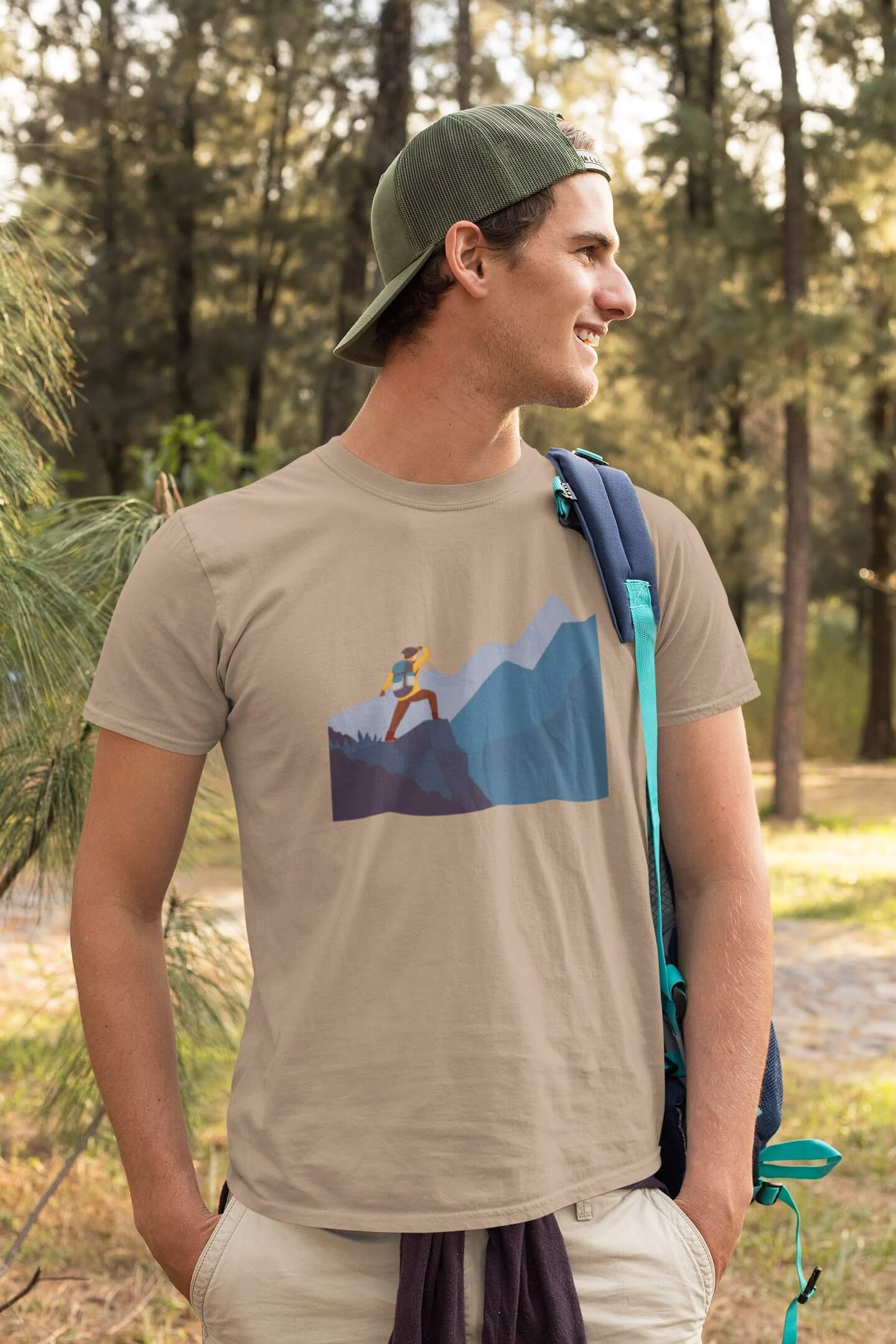 Pánské tričko Adventure Barva: Písková, Velikost: 2XL