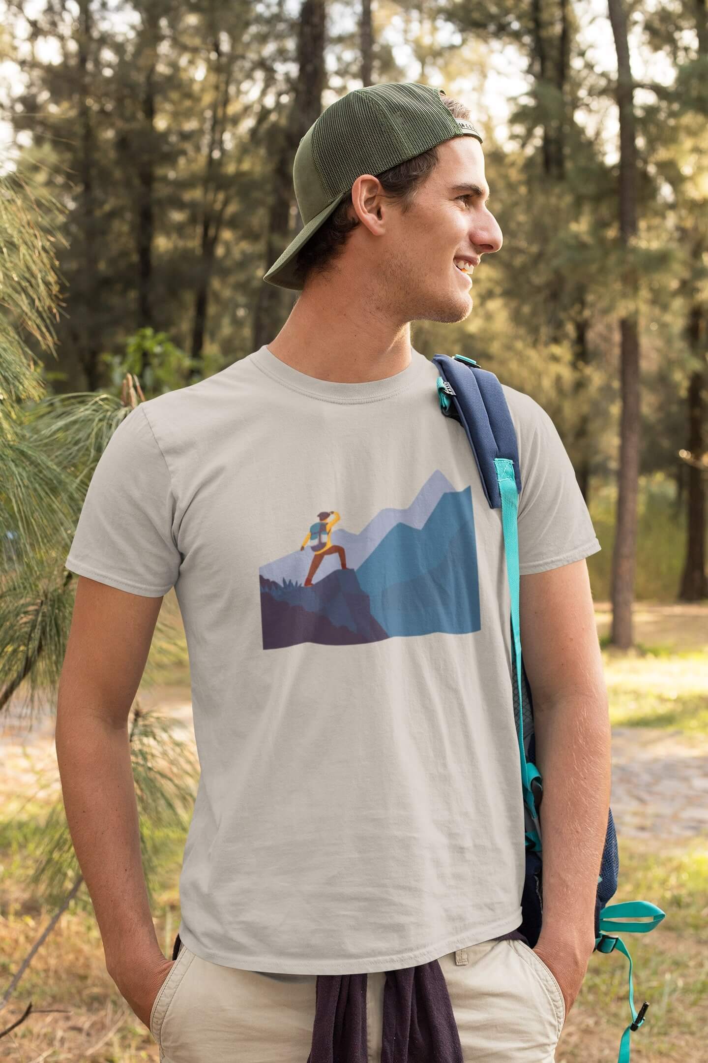 Pánské tričko Adventure Barva: Ledově šedá, Velikost: 2XL