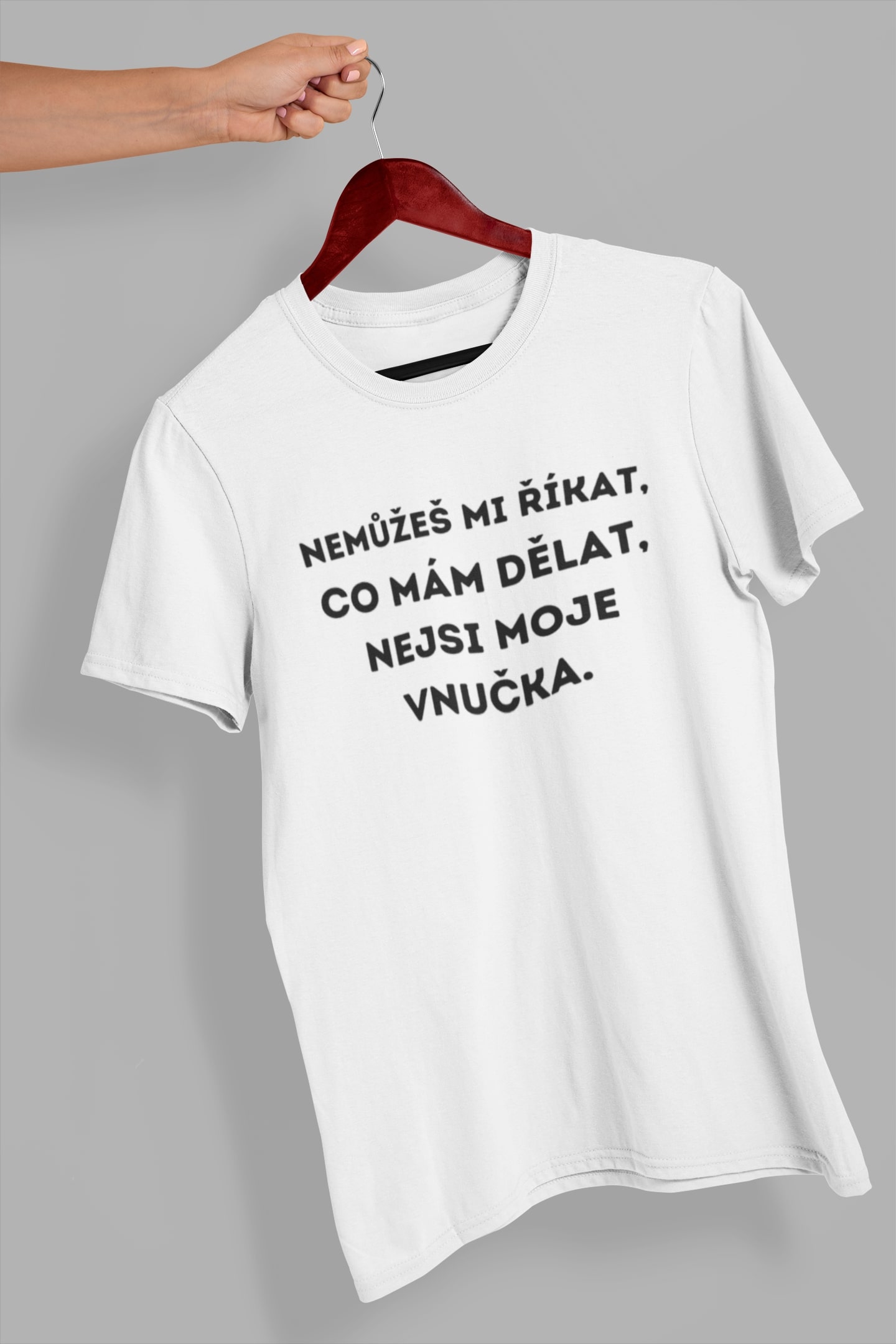 Pánské tričko Nejsi moje vnučka Barva: Bíla, Velikost: S