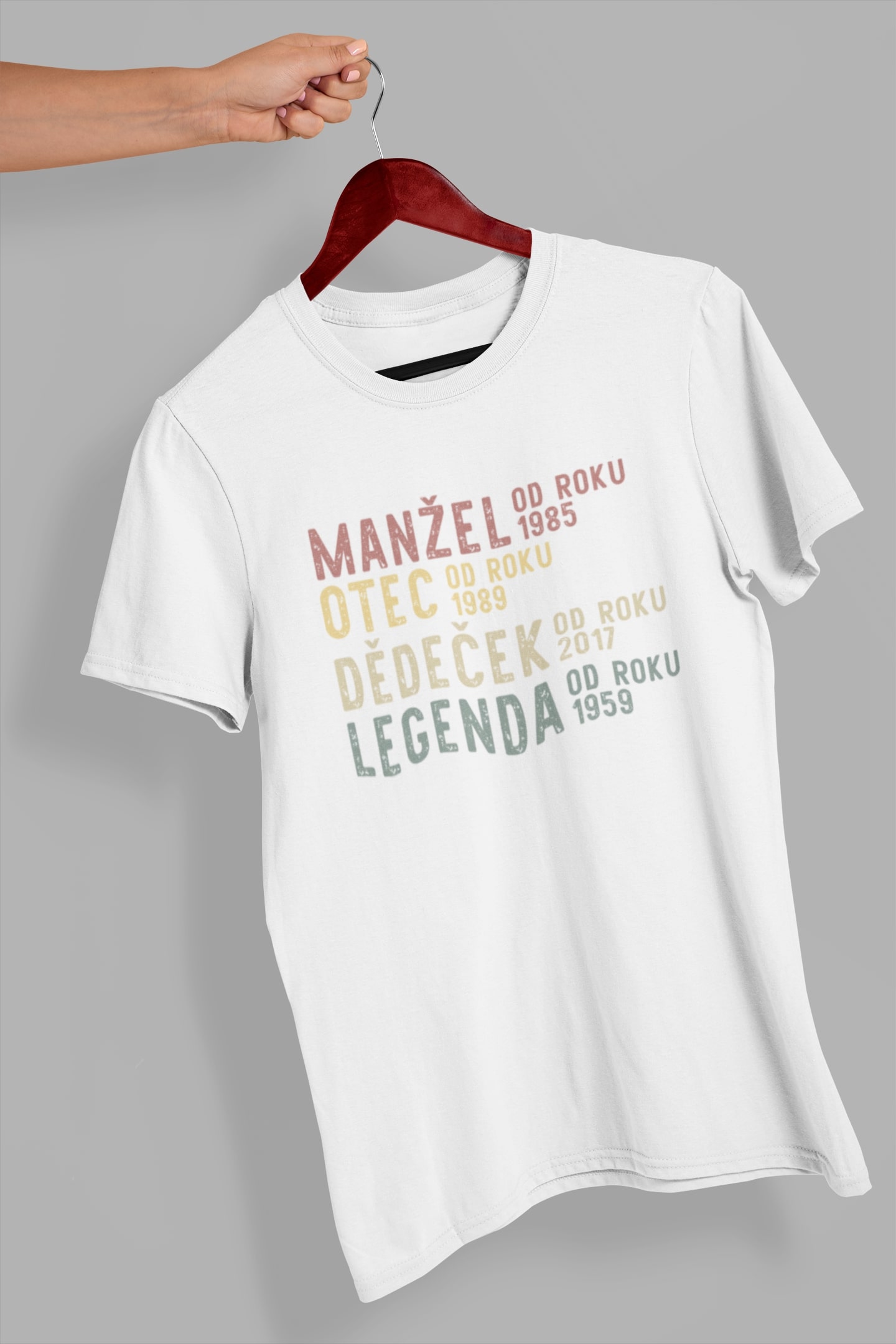 Pánské tričko MANŽEL-OTEC-DĚDEČEK-LEGENDA