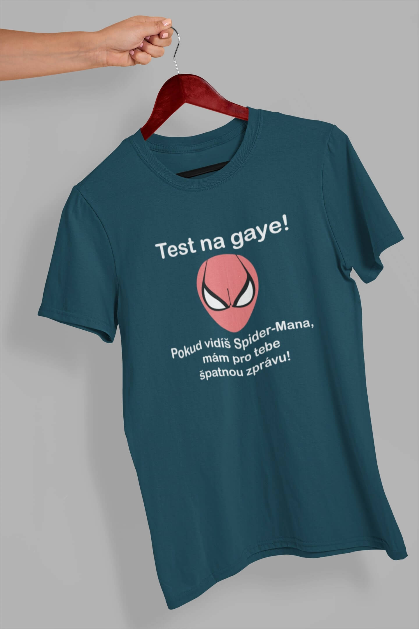 Pánské tričko Test pro gaye! Barva: Petrolejová modrá, Velikost: 2XL