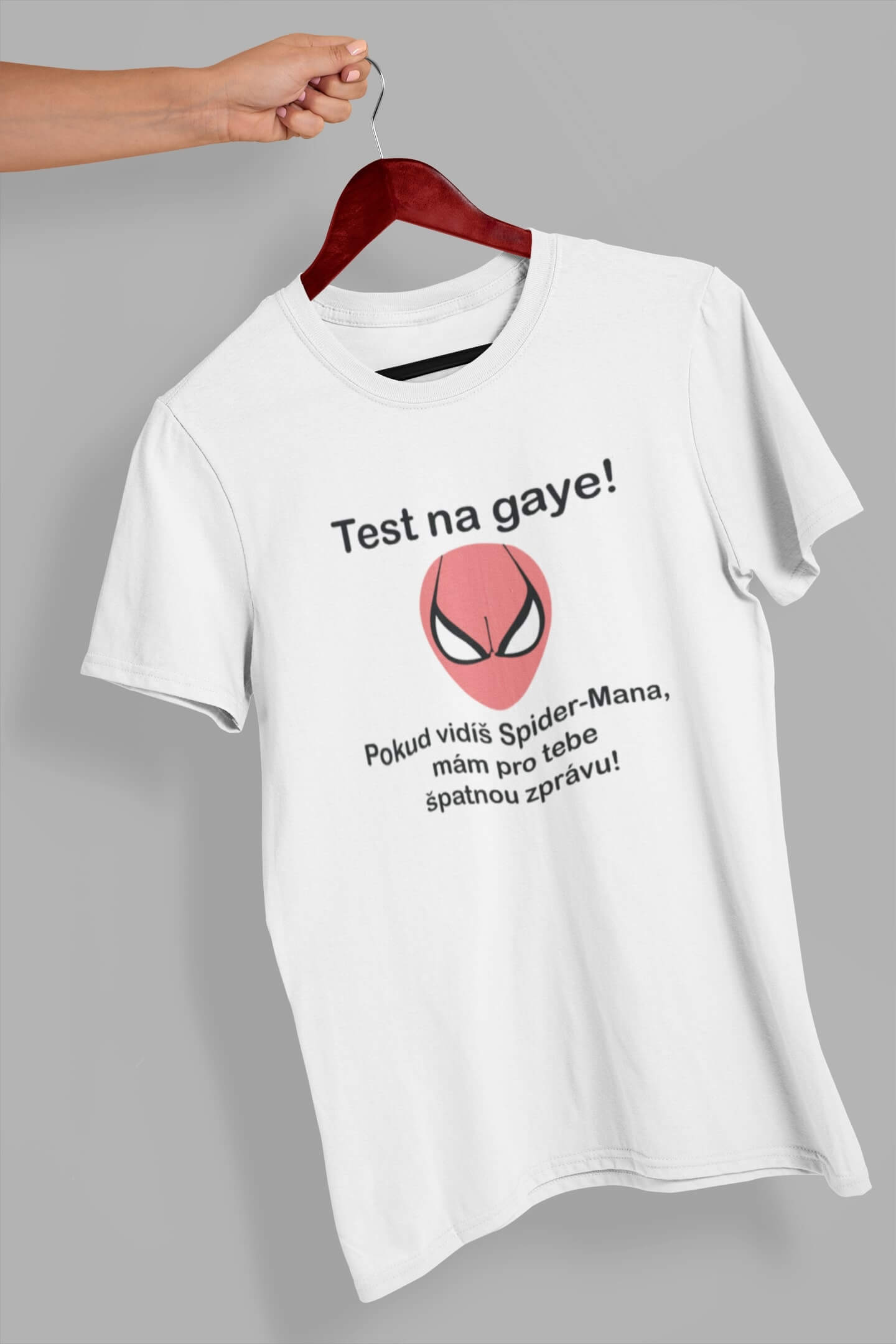 Pánské tričko Test pro gaye! Barva: Bíla, Velikost: XL