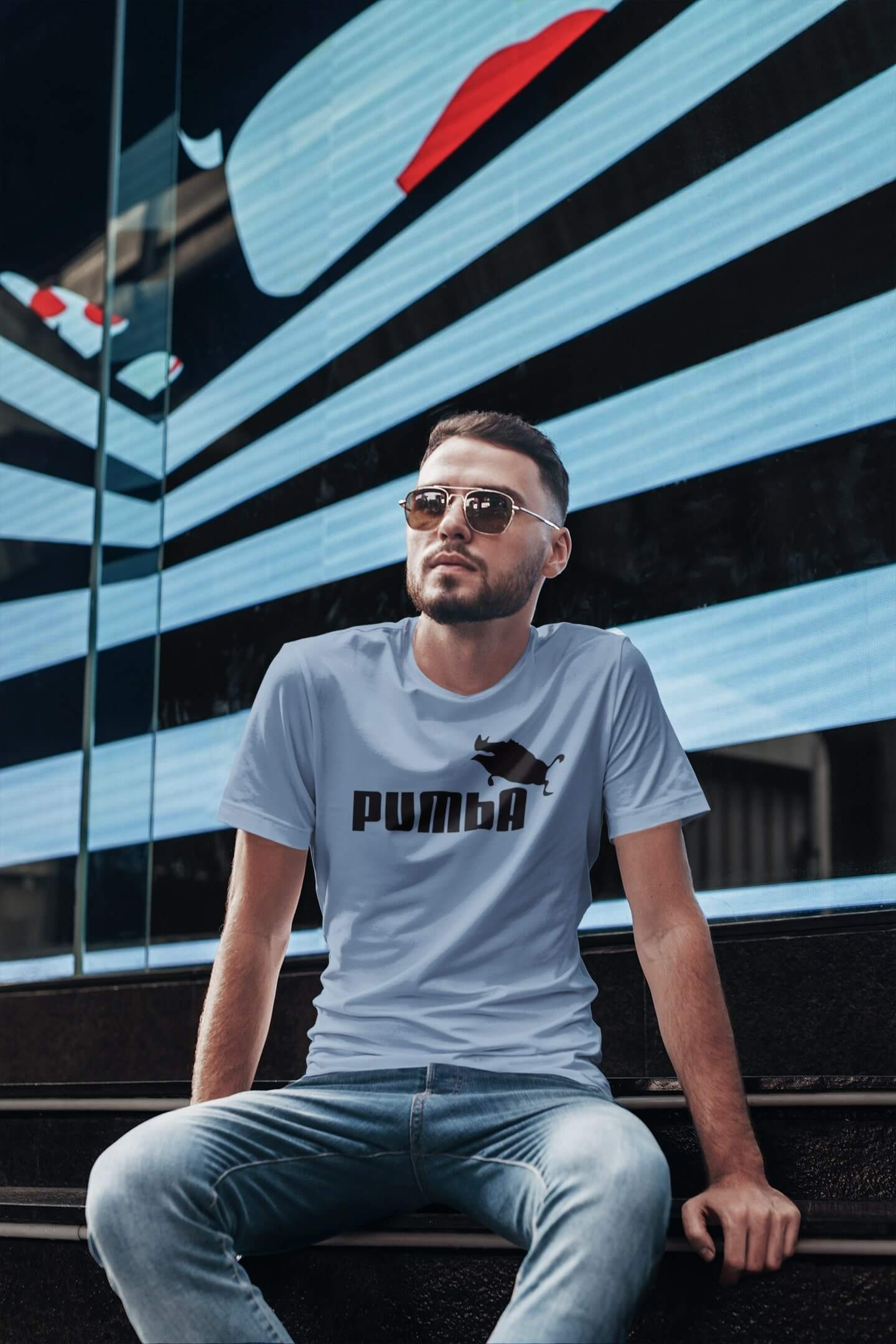 Pánské tričko Pumba Barva: Nebeská modrá, Velikost: XS