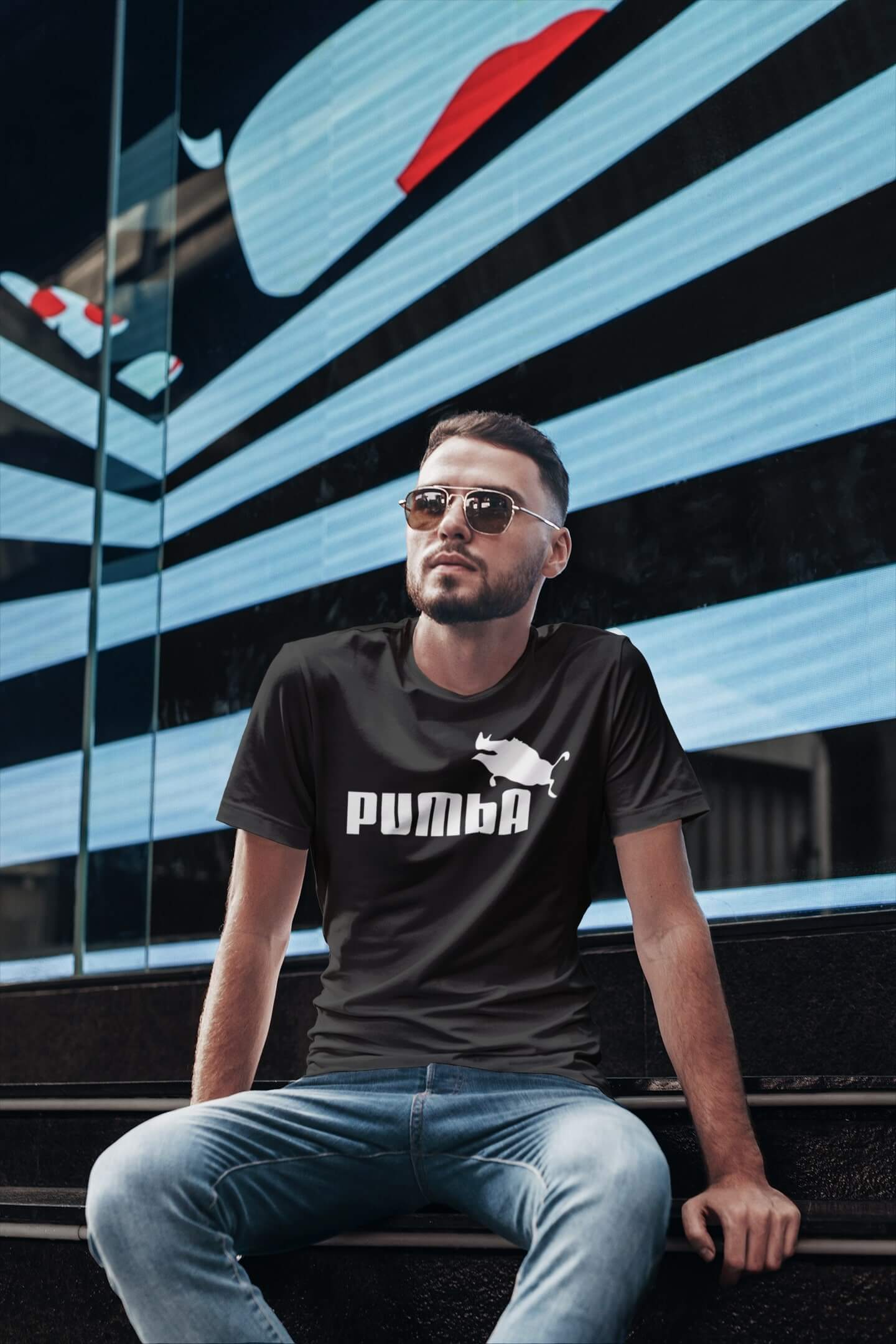 Pánské tričko Pumba Barva: Ebony grey, Velikost: M