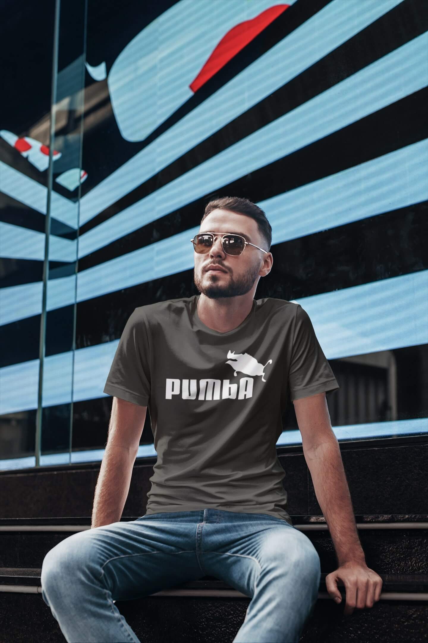 Pánské tričko Pumba Barva: Tmavá břidlice, Velikost: M