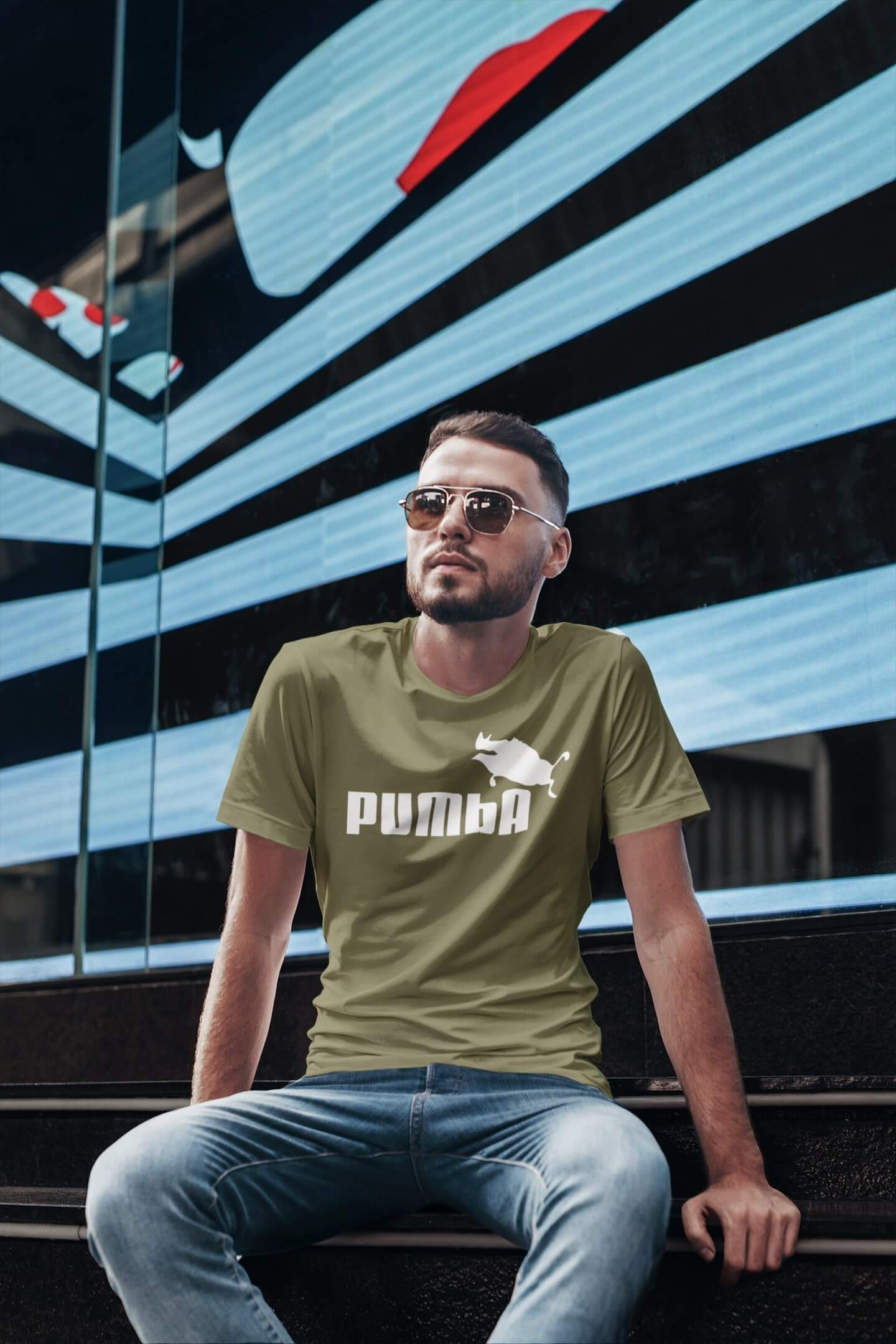 Pánské tričko Pumba Barva: Svetlá khaki, Velikost: M