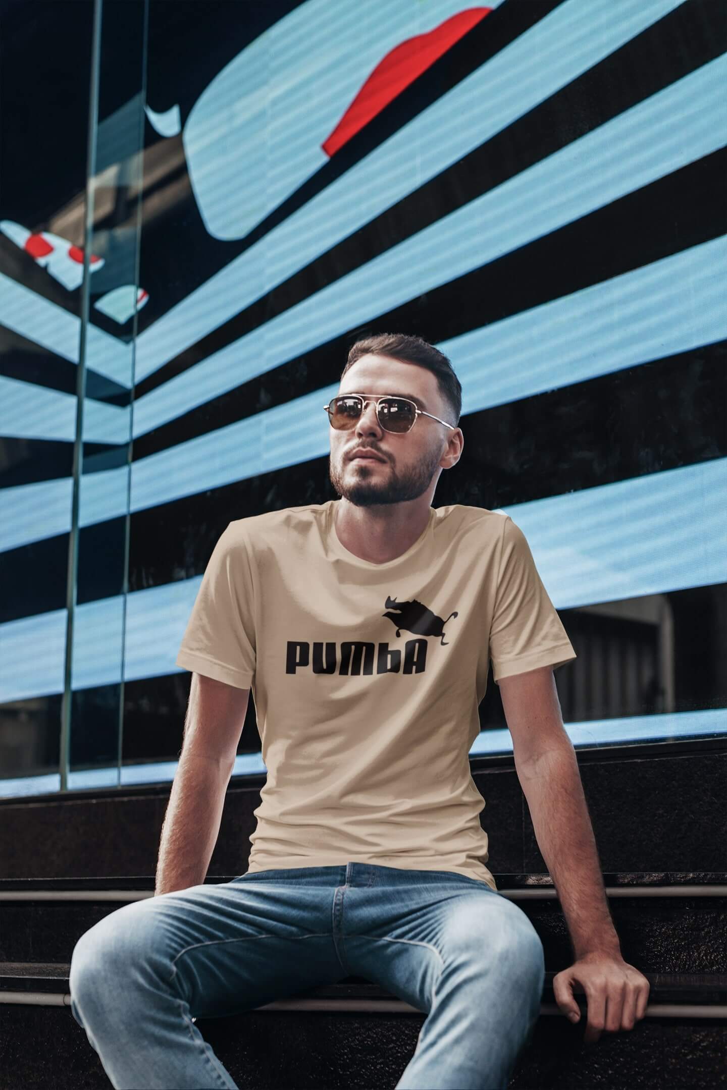 Pánské tričko Pumba Barva: Písková, Velikost: M