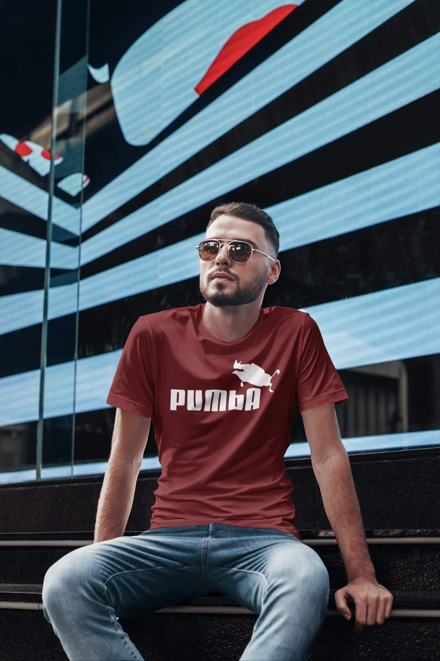 Pánské tričko Pumba Barva: Bordová, Velikost: 2XL