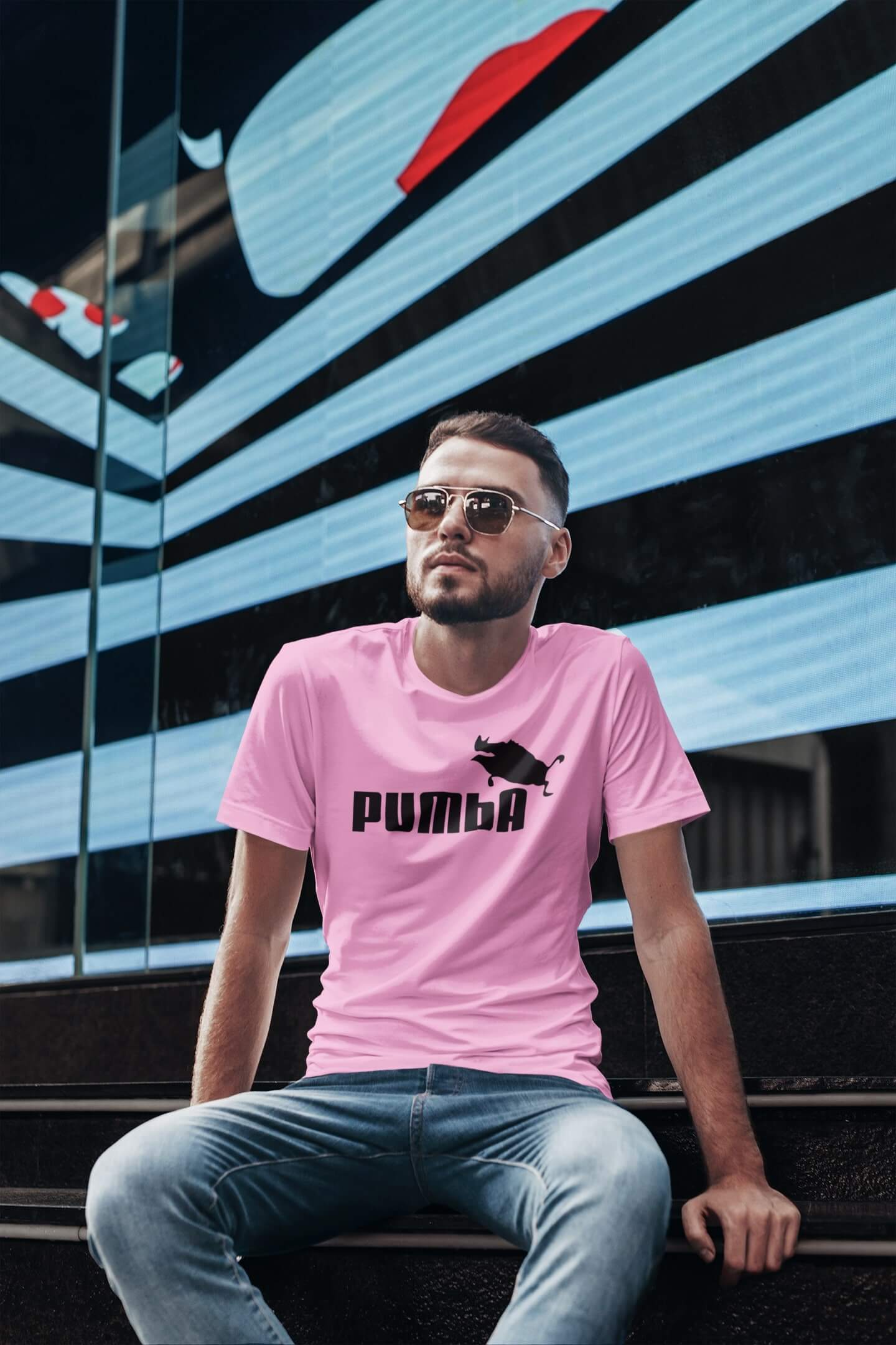 Pánské tričko Pumba Barva: Ružová, Velikost: XL