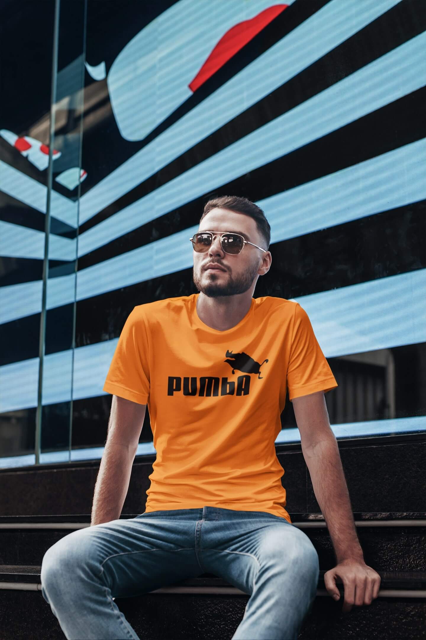 Pánské tričko Pumba Barva: Mandarínková oranžová, Velikost: M