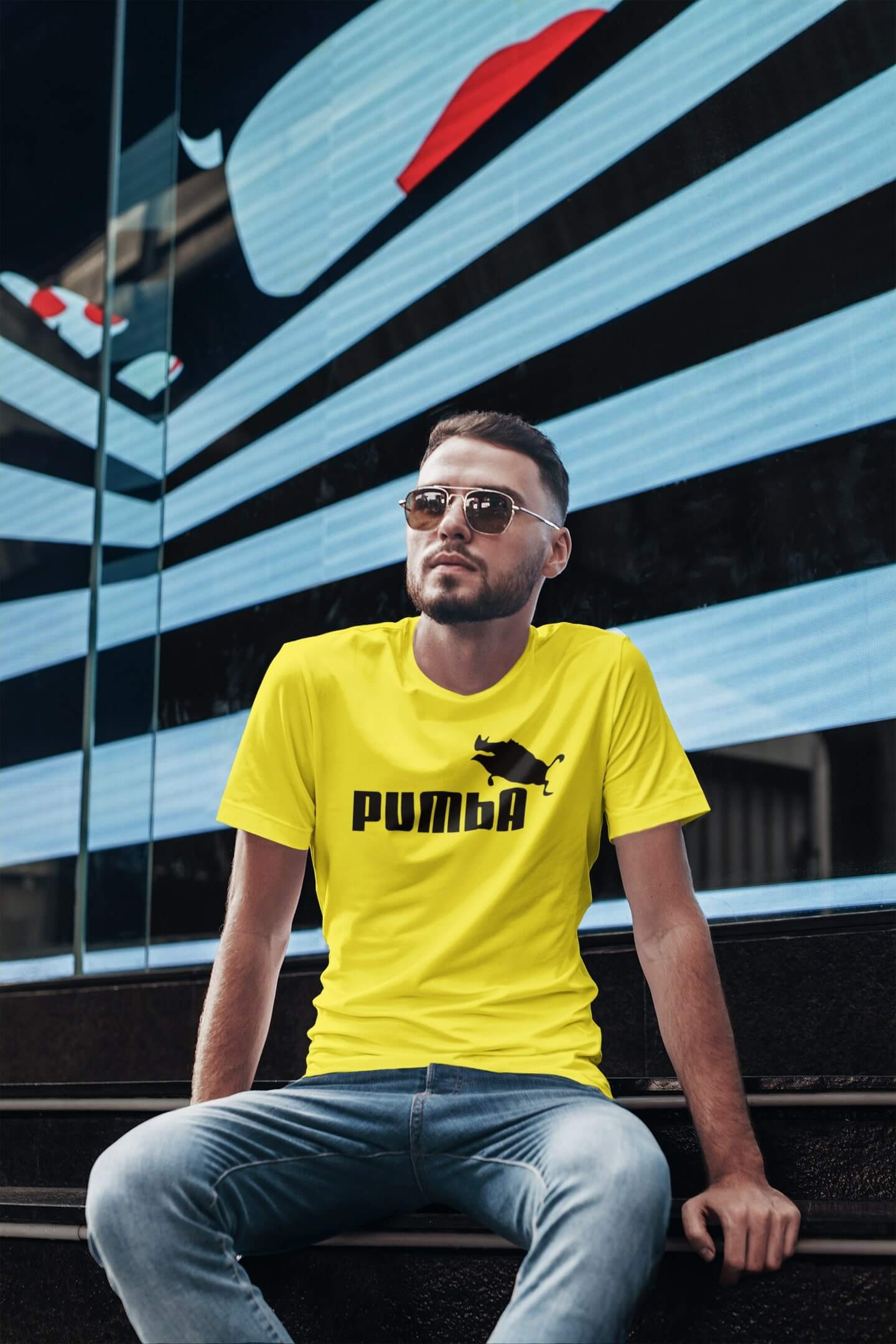 Pánské tričko Pumba Barva: Citrónová, Velikost: 3XL