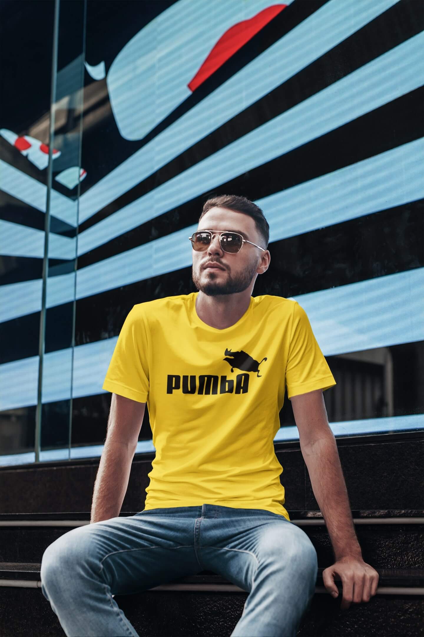 Pánské tričko Pumba Barva: Žlutá, Velikost: M