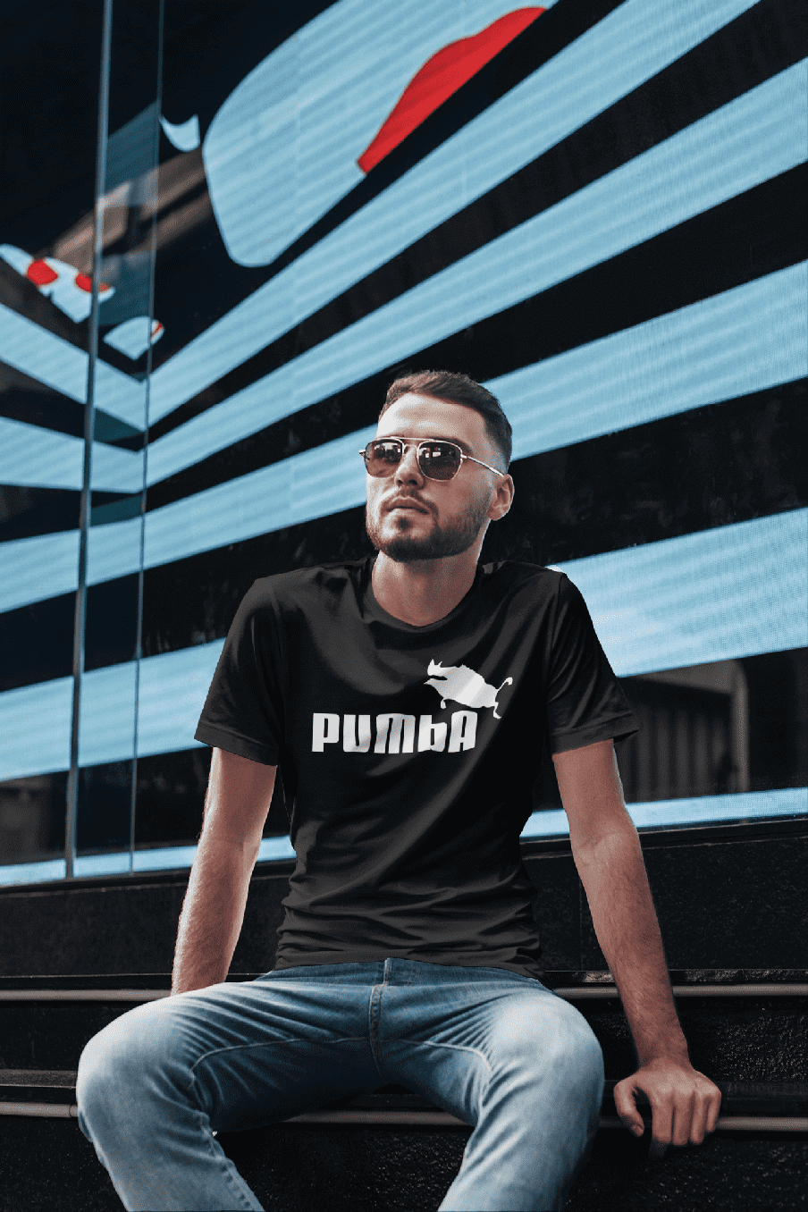 Pánské tričko Pumba Barva: Černá, Velikost: 2XL
