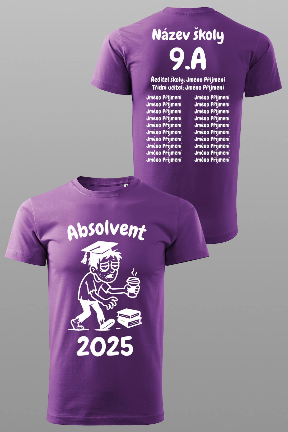 Absolventské tričko Zombie absolvent