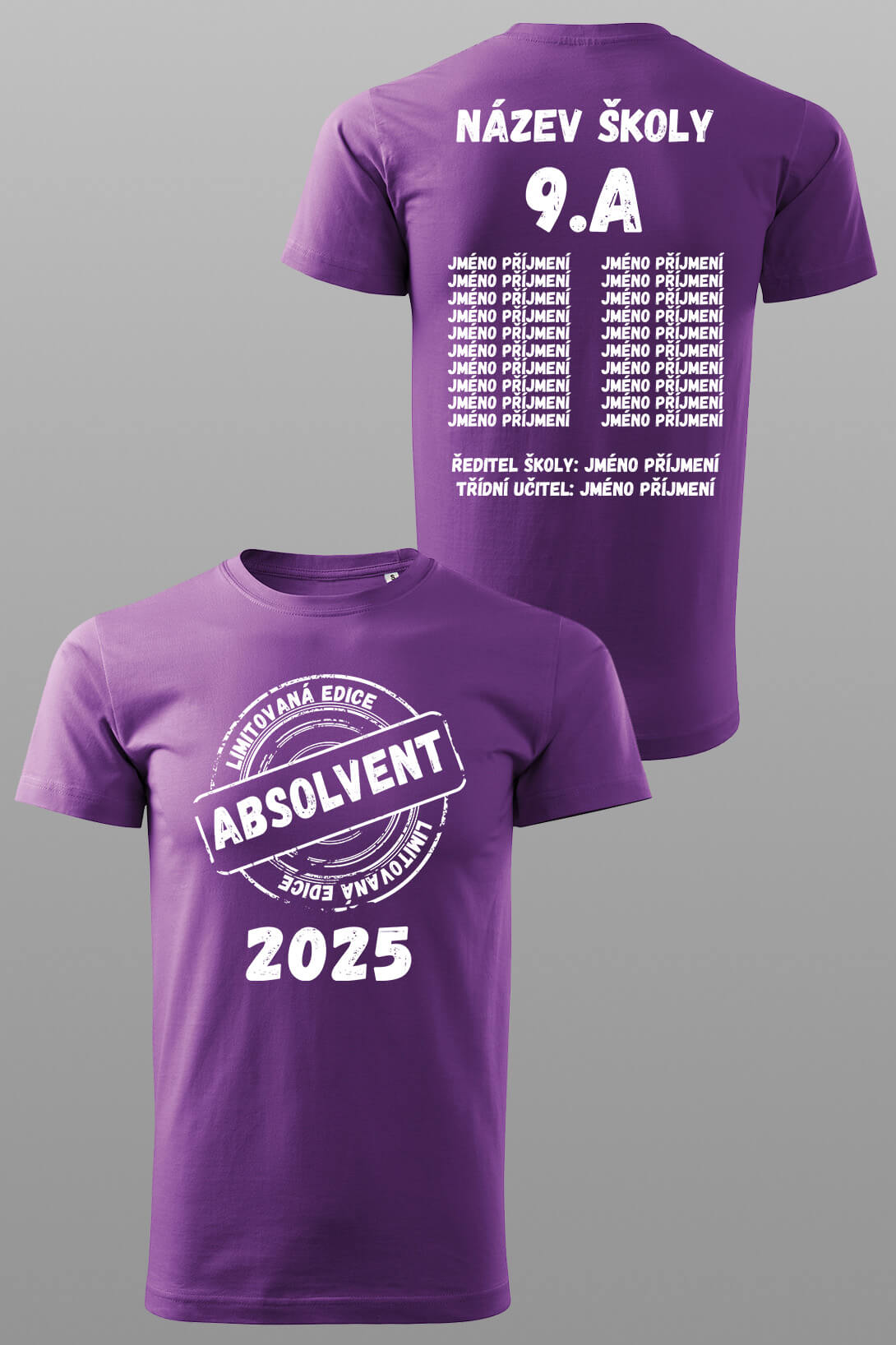 Absolventské tričko Limitovaná edice Barva: Fialová, Velikost: 3XL