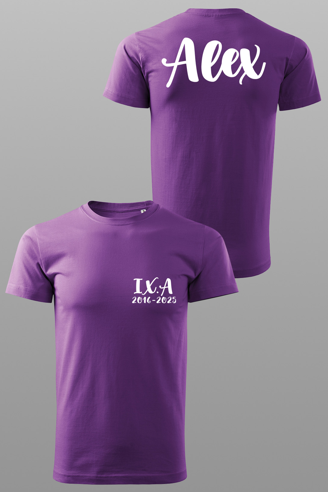Absolventské tričko s vlastním jménem Barva: Fialová