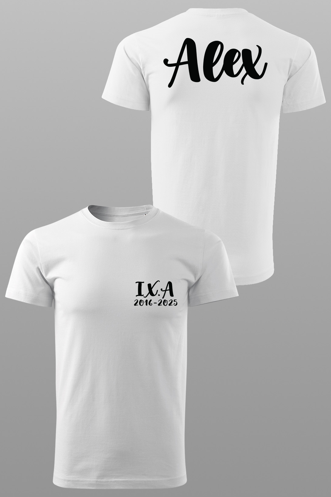 Absolventské tričko s vlastním jménem Barva: Bíla