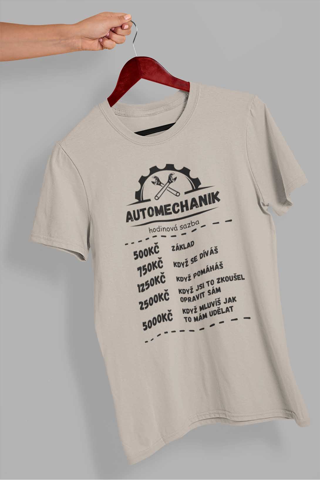Pánské tričko Automechanik Barva: Ledově šedá, Velikost: 2XL