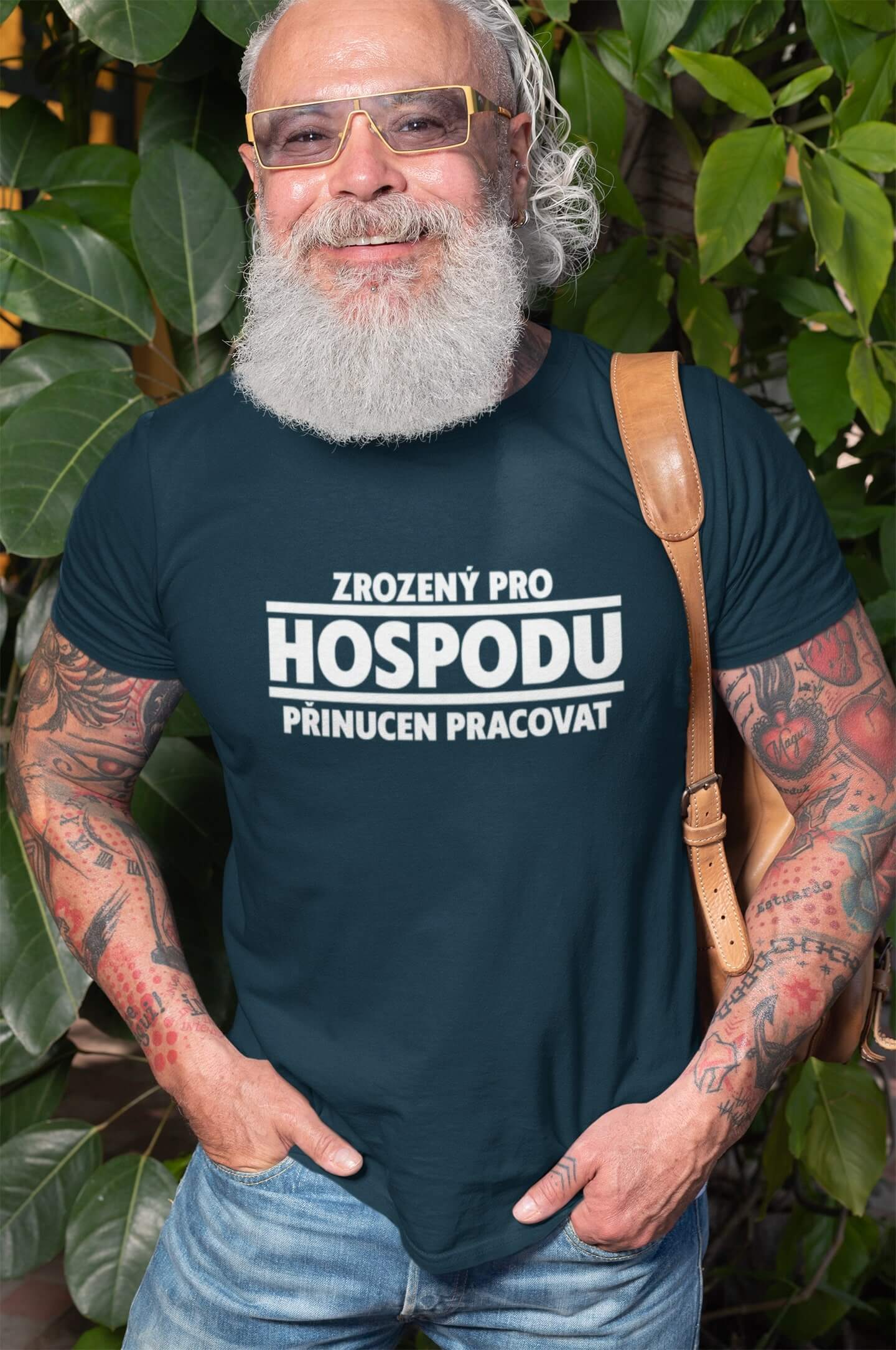 Pánské tričko Zrozený pro hospodu Barva: Petrolejová modrá, Velikost: 3XL