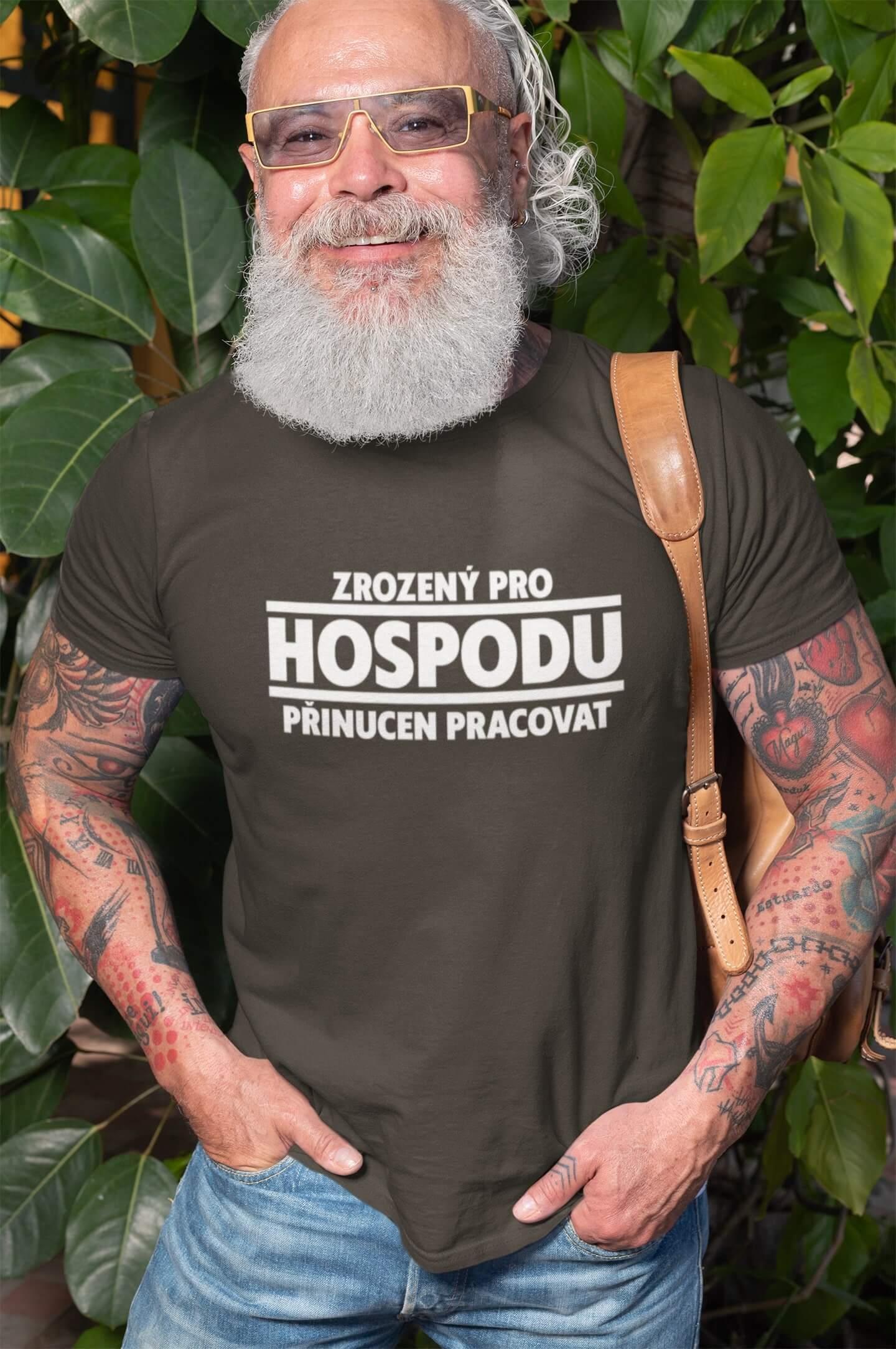 Pánské tričko Zrozený pro hospodu Barva: Tmavá břidlice, Velikost: S