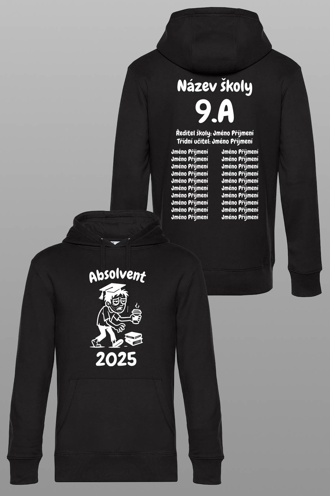 Absolventská mikina Zombie absolvent