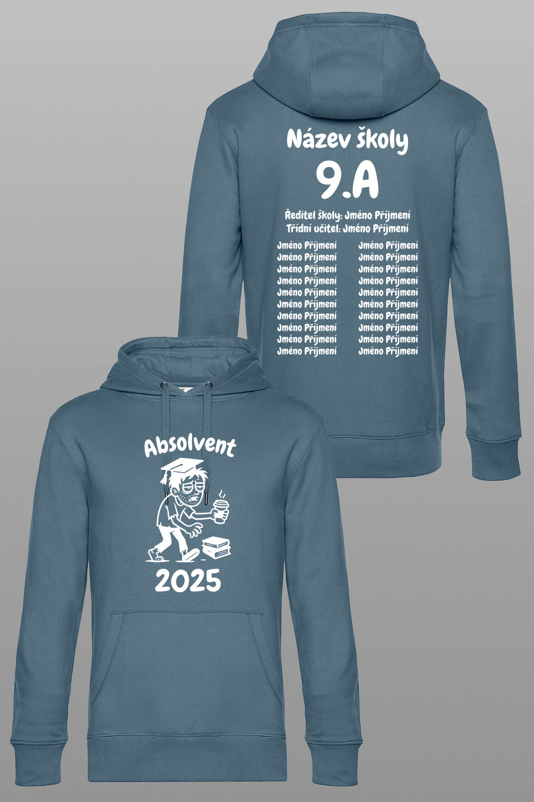 Absolventská mikina Zombie absolvent