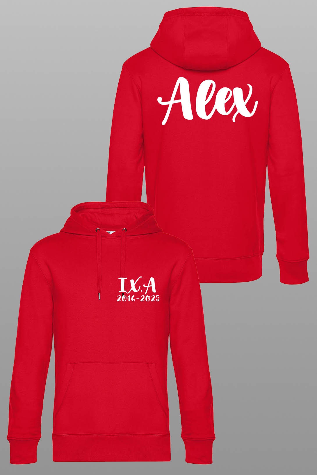 Absolventská mikina s vlastním jménem Barva: Červená