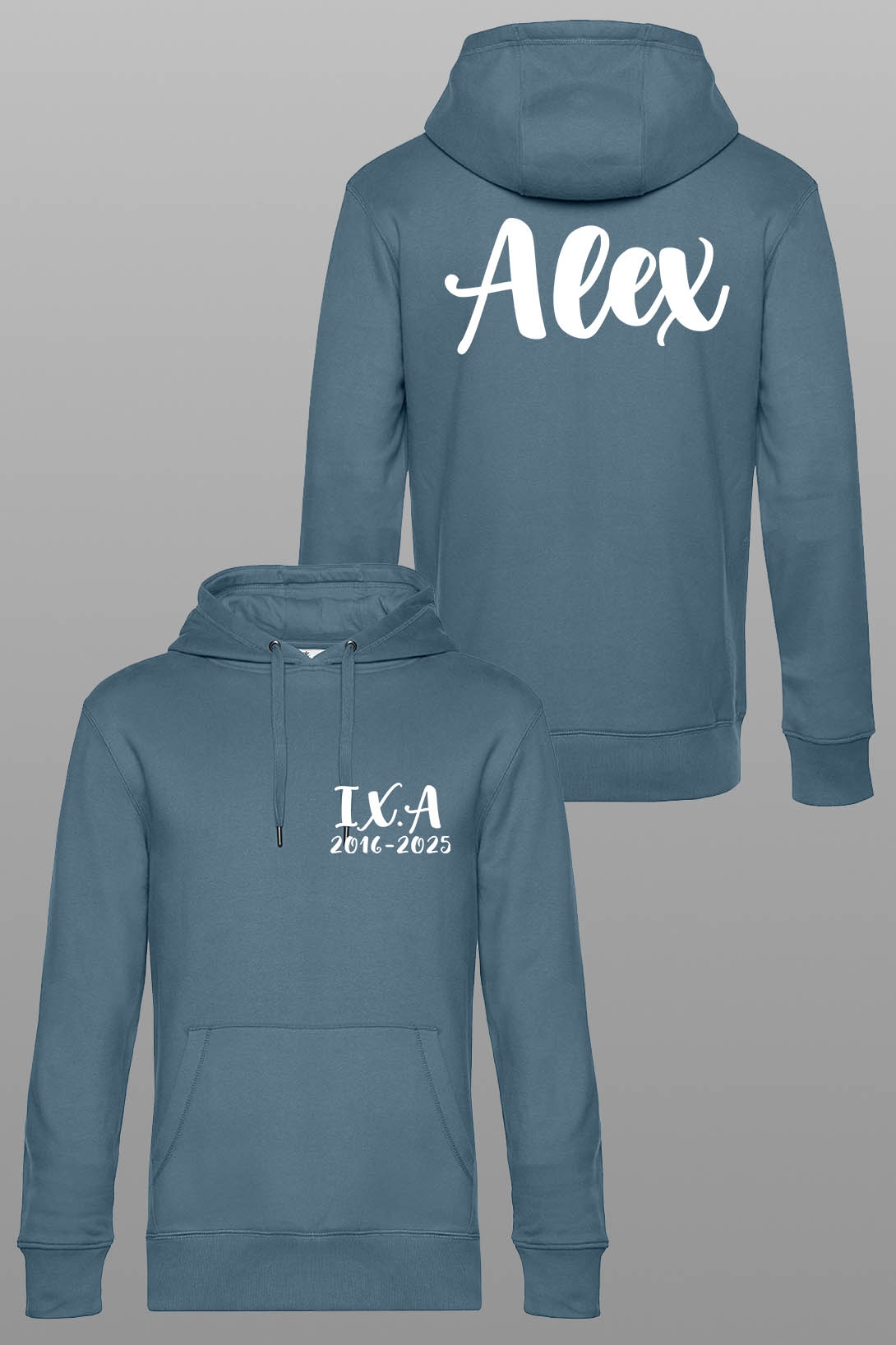 Absolventská mikina s vlastním jménem Barva: Nordic Blue