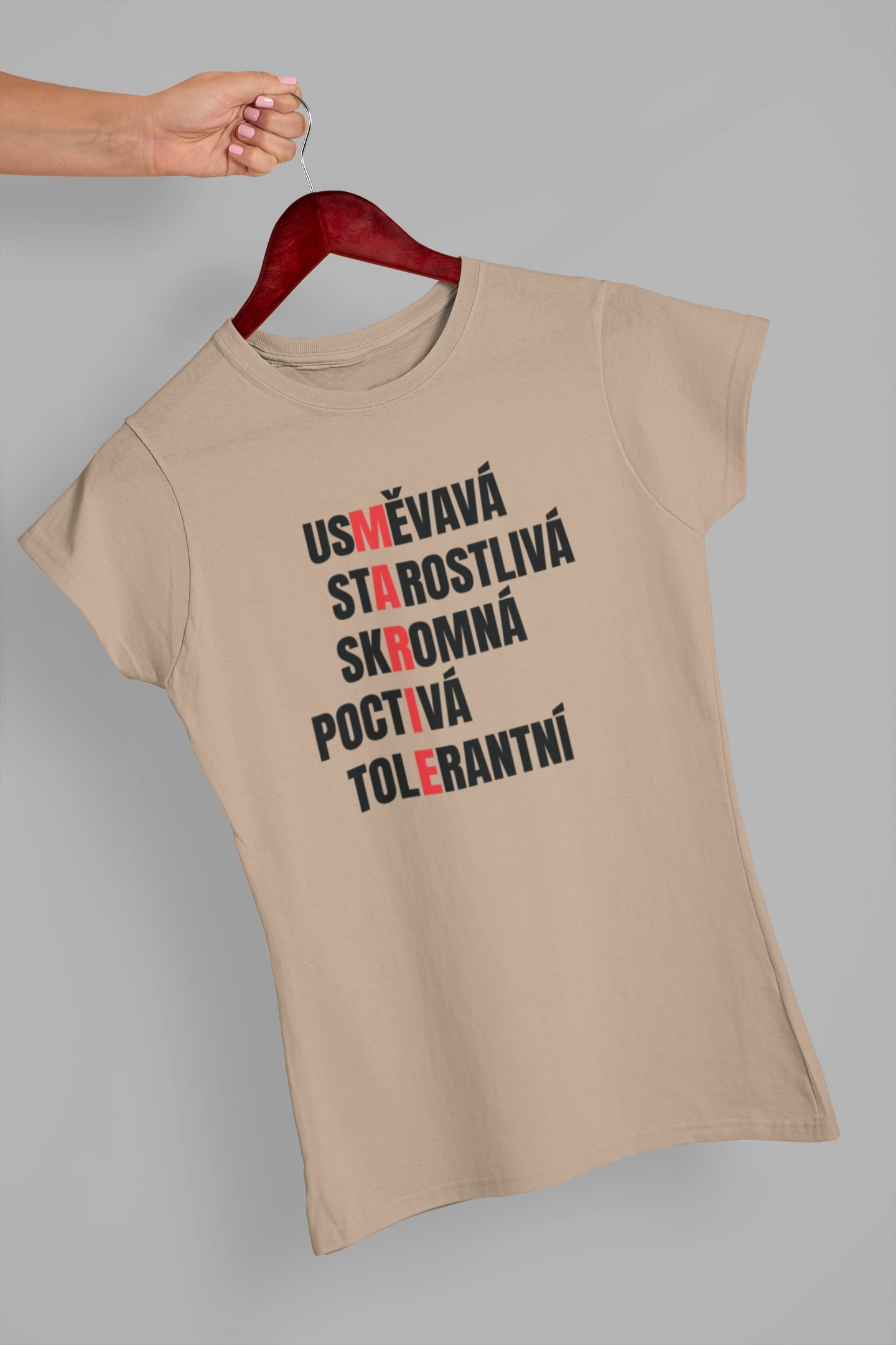 Dámské tričko Charakteristika Marie Barva: Písková