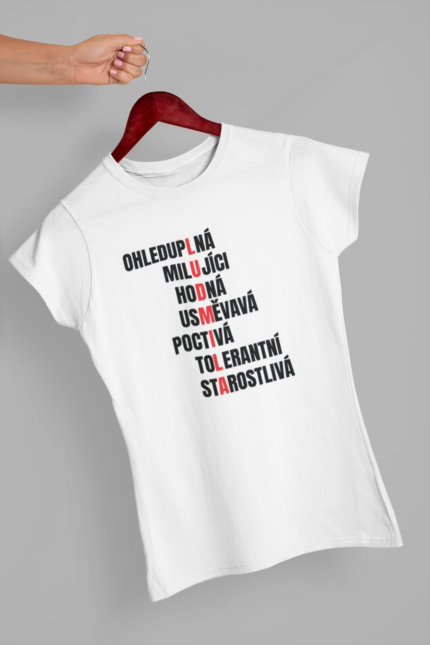 Dámské tričko Charakteristika Ludmily Barva: Bíla