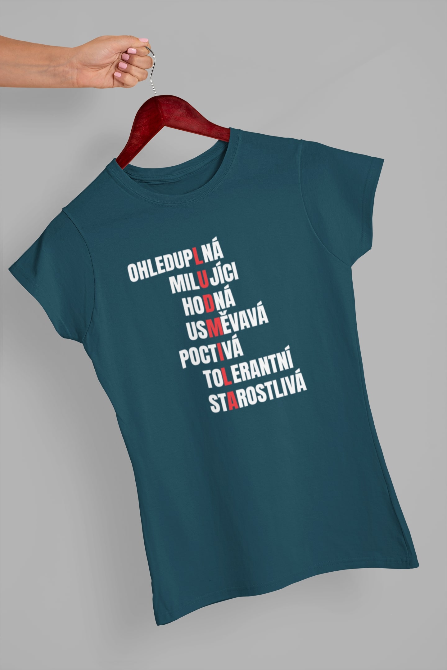 Dámské tričko Charakteristika Ludmily Barva: Petrolejová modrá