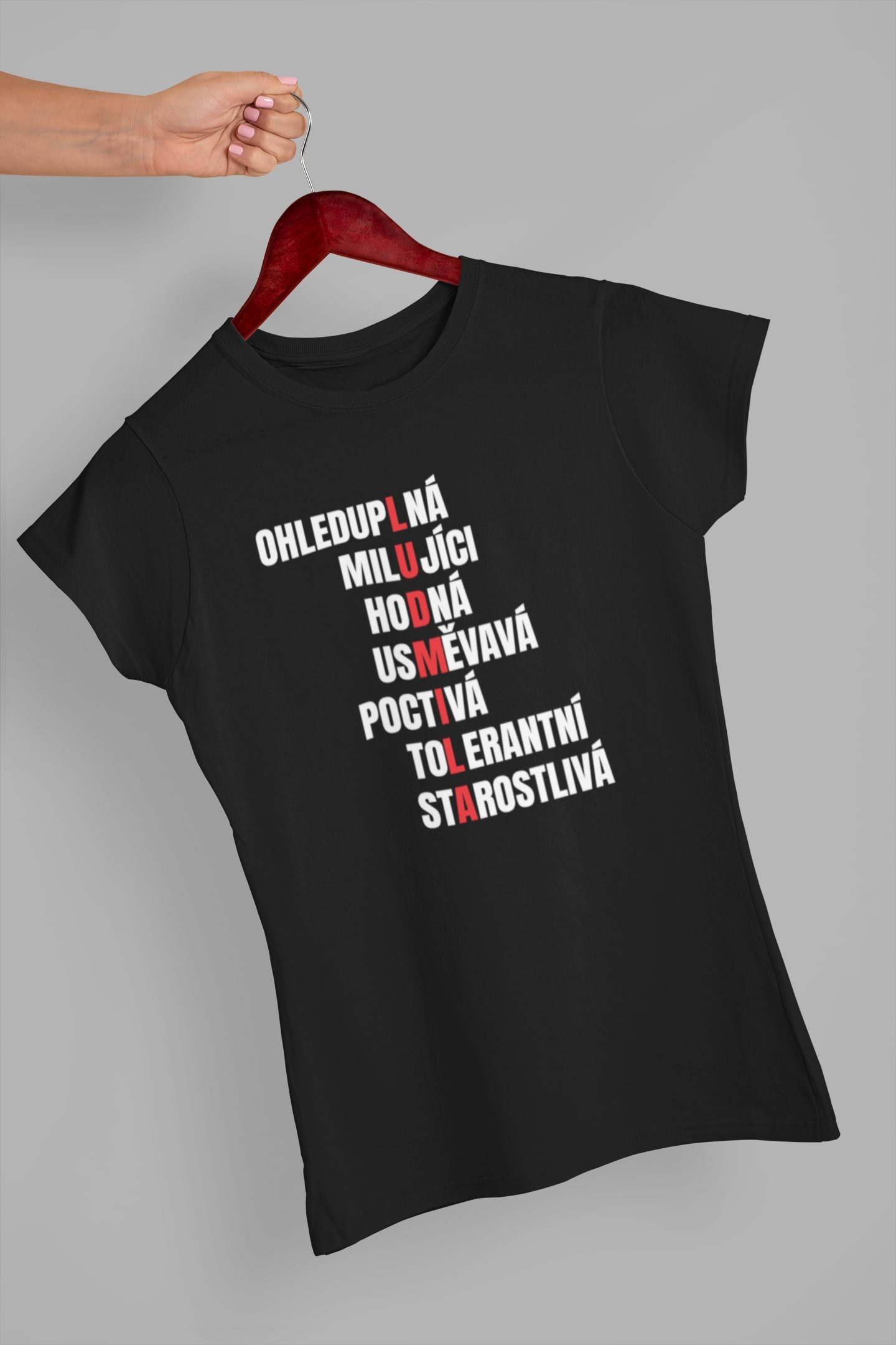 Dámské tričko Charakteristika Ludmily Barva: Černá