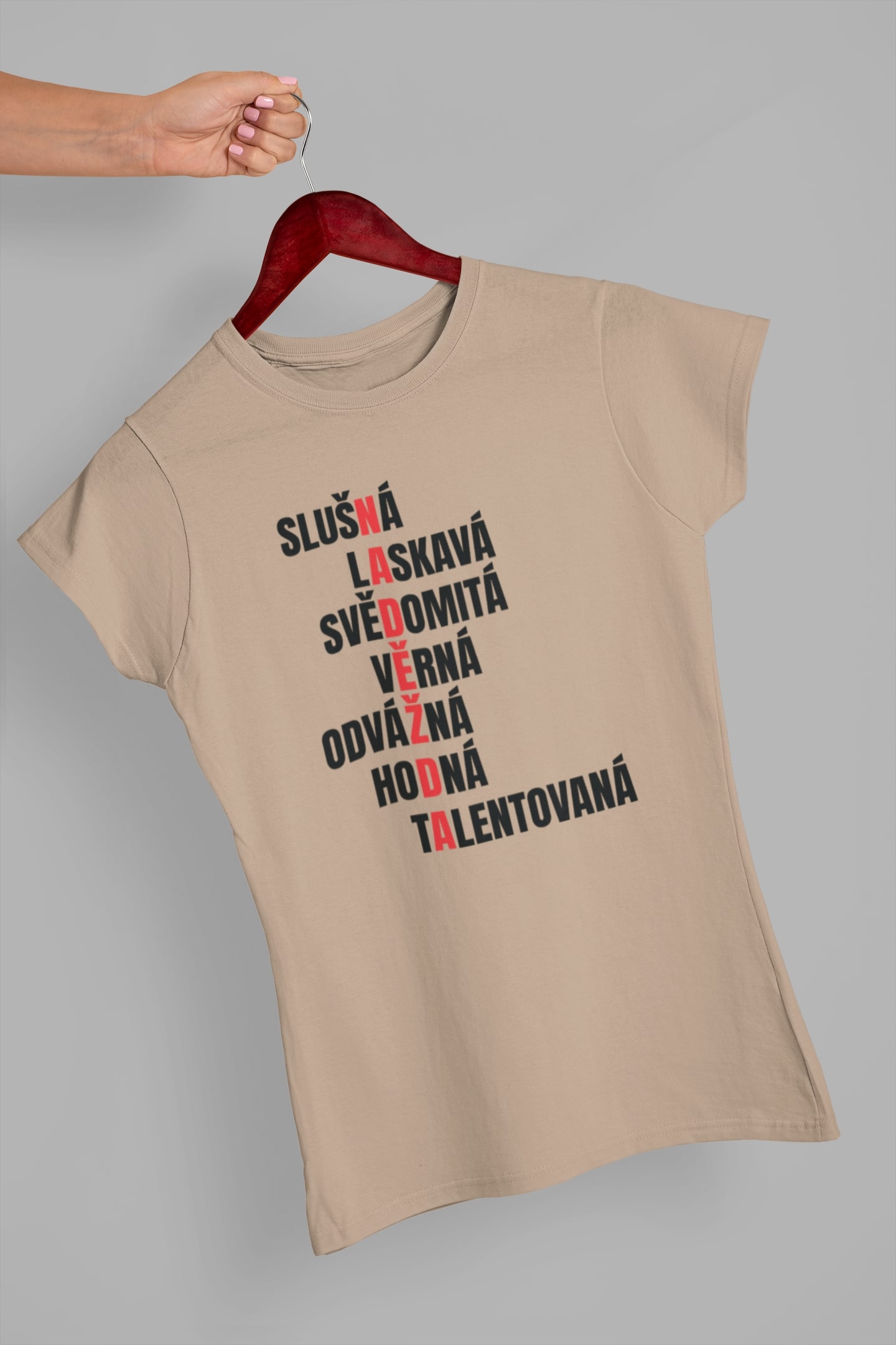 Dámské tričko Charakteristika Naděždy Barva: Písková