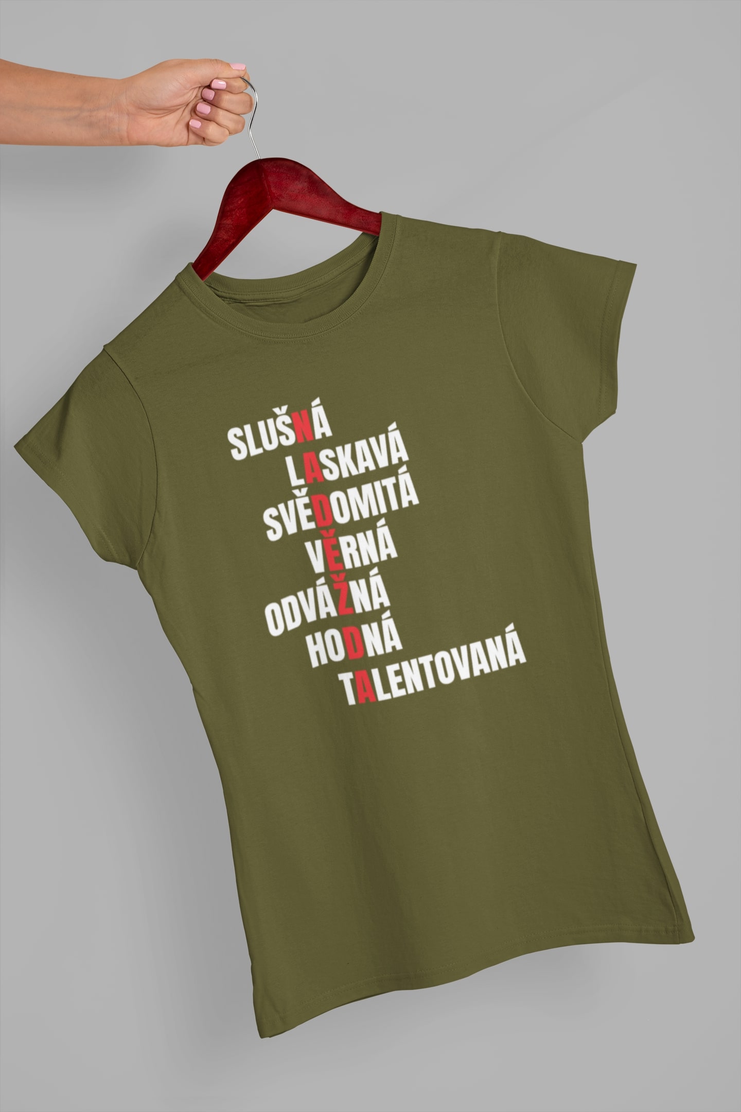 Dámské tričko Charakteristika Naděždy Barva: Khaki