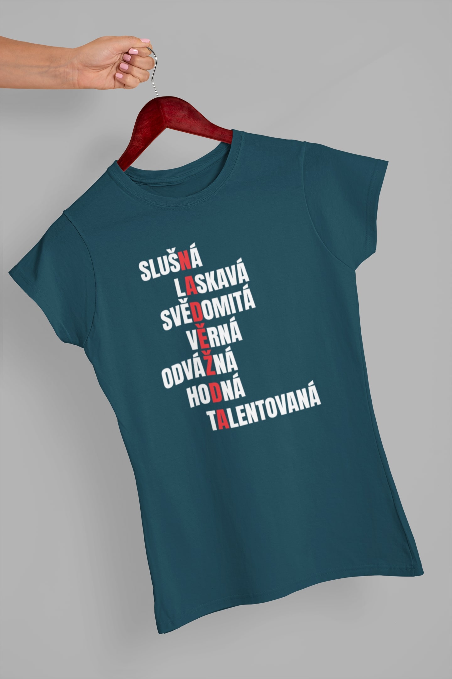 Dámské tričko Charakteristika Naděždy Barva: Petrolejová modrá