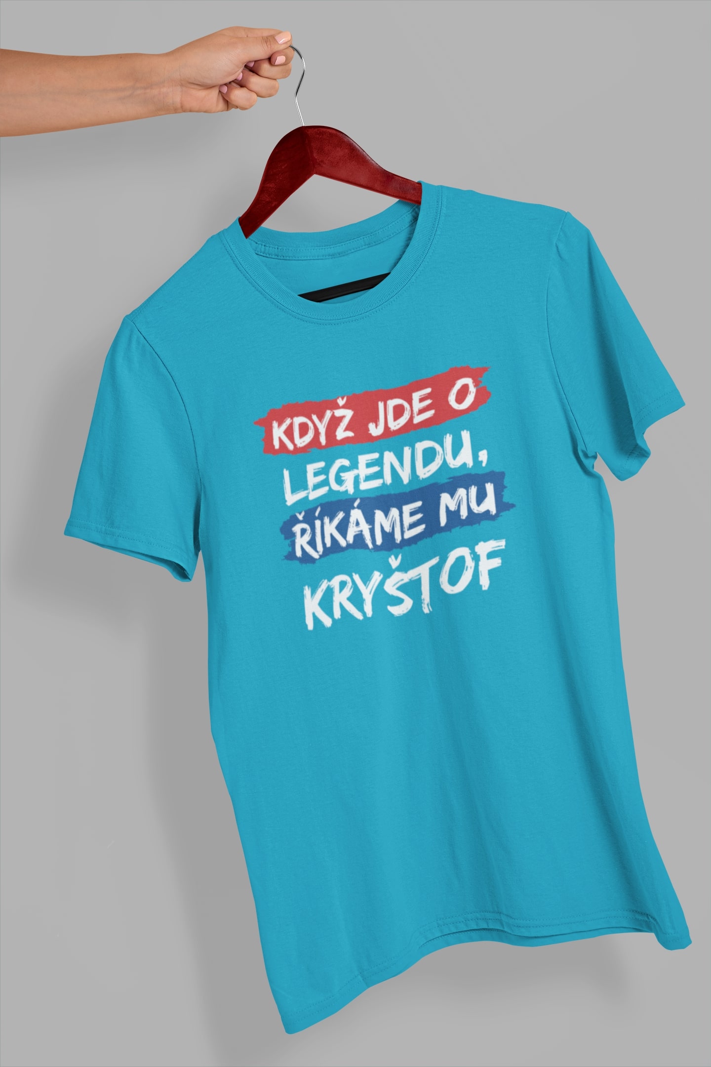 Pánské tričko Kryštof Barva: Tyrkysová