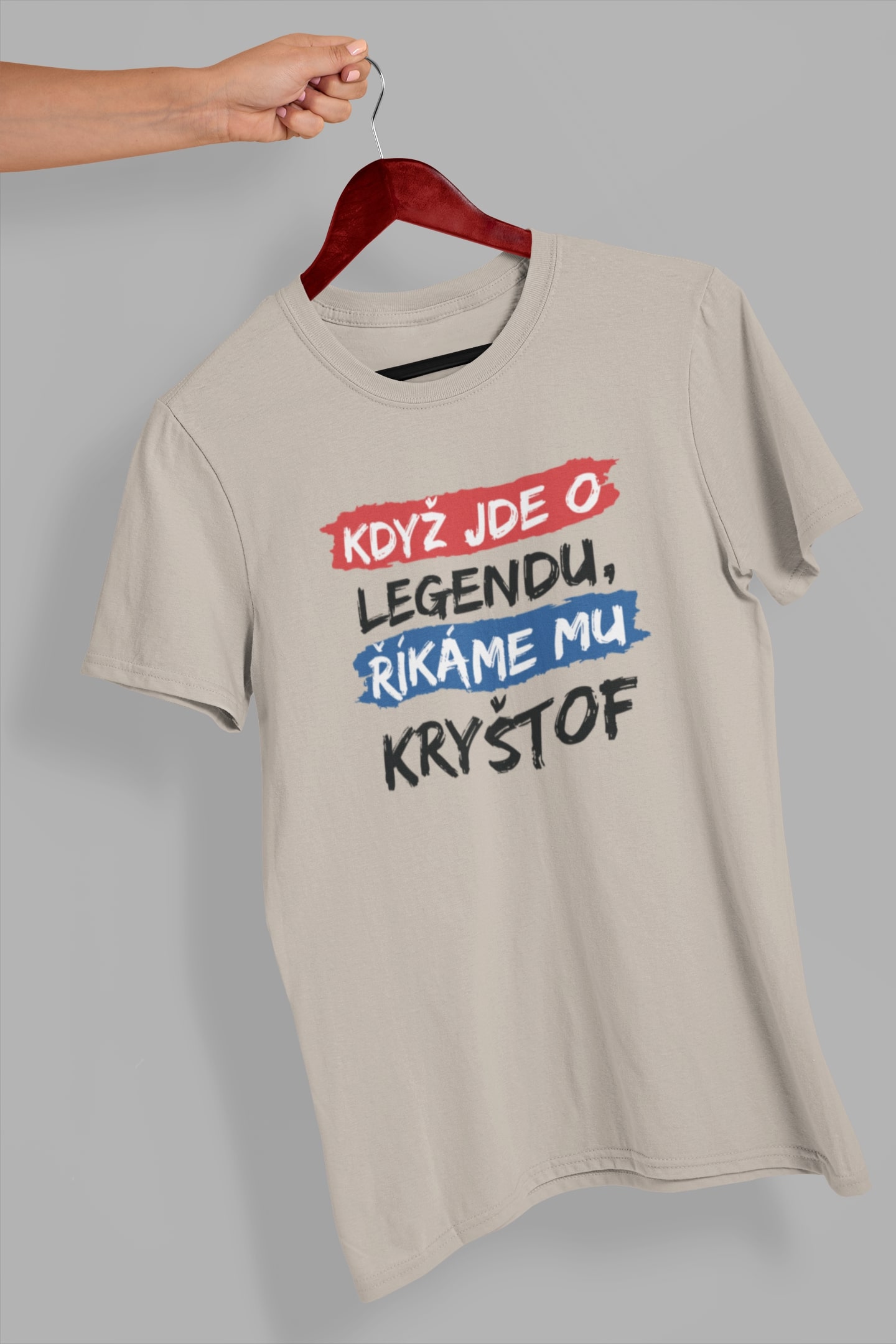 Pánské tričko Kryštof Barva: Ledově šedá