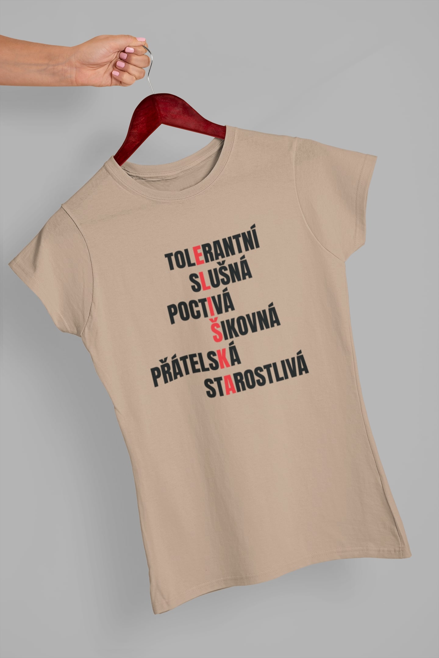 Dámské tričko Charakteristika Eliška Barva: Písková