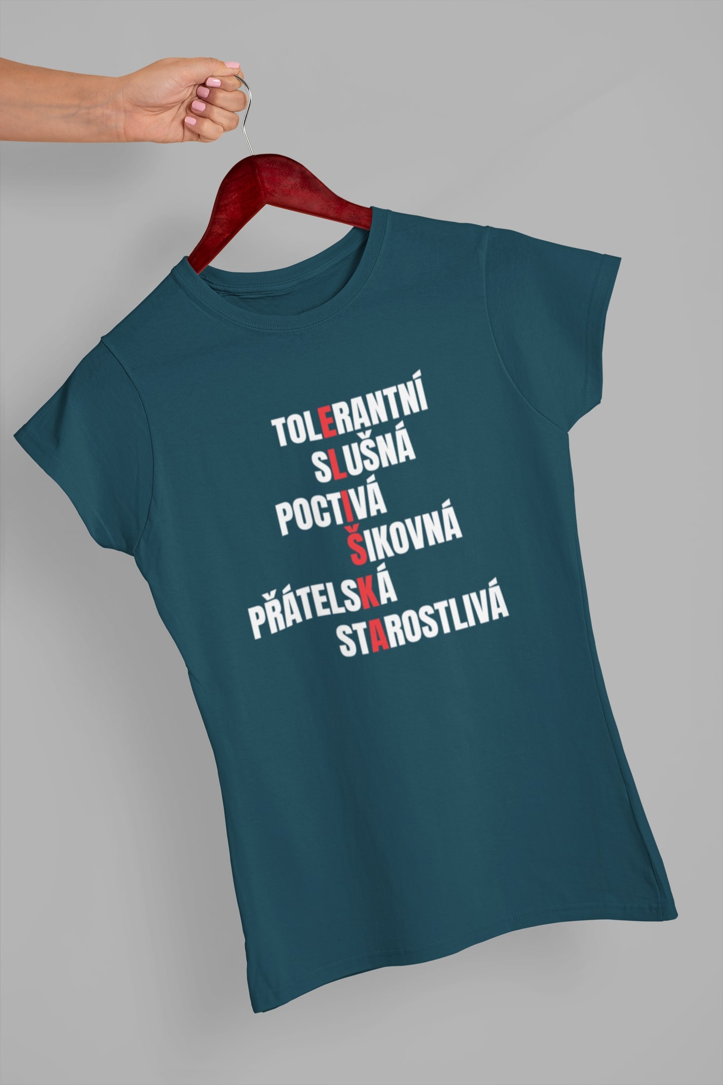 Dámské tričko Charakteristika Eliška Barva: Petrolejová modrá