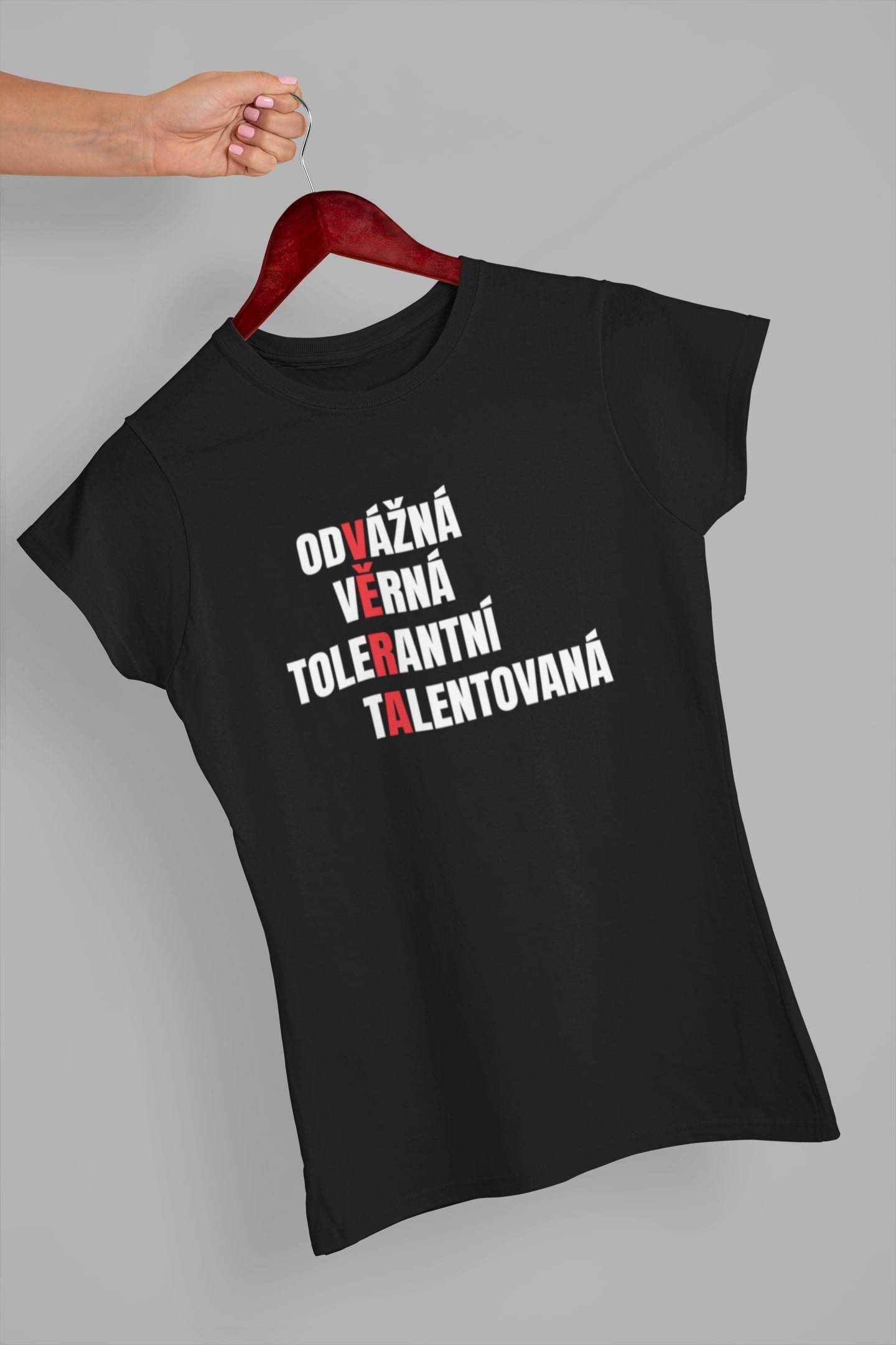 Dámské tričko Charakteristika Věra Barva: Černá