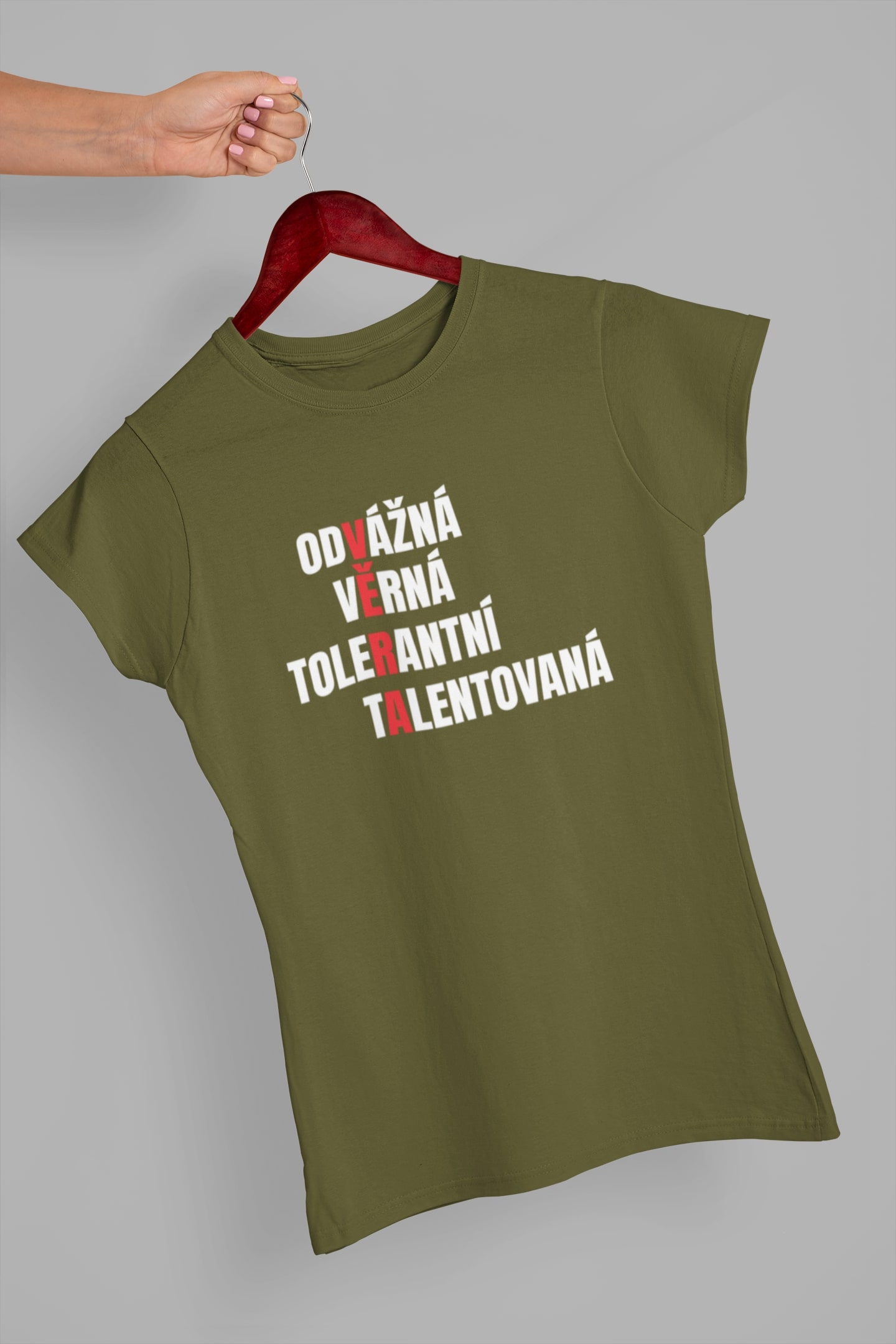 Dámské tričko Charakteristika Věra Barva: Khaki