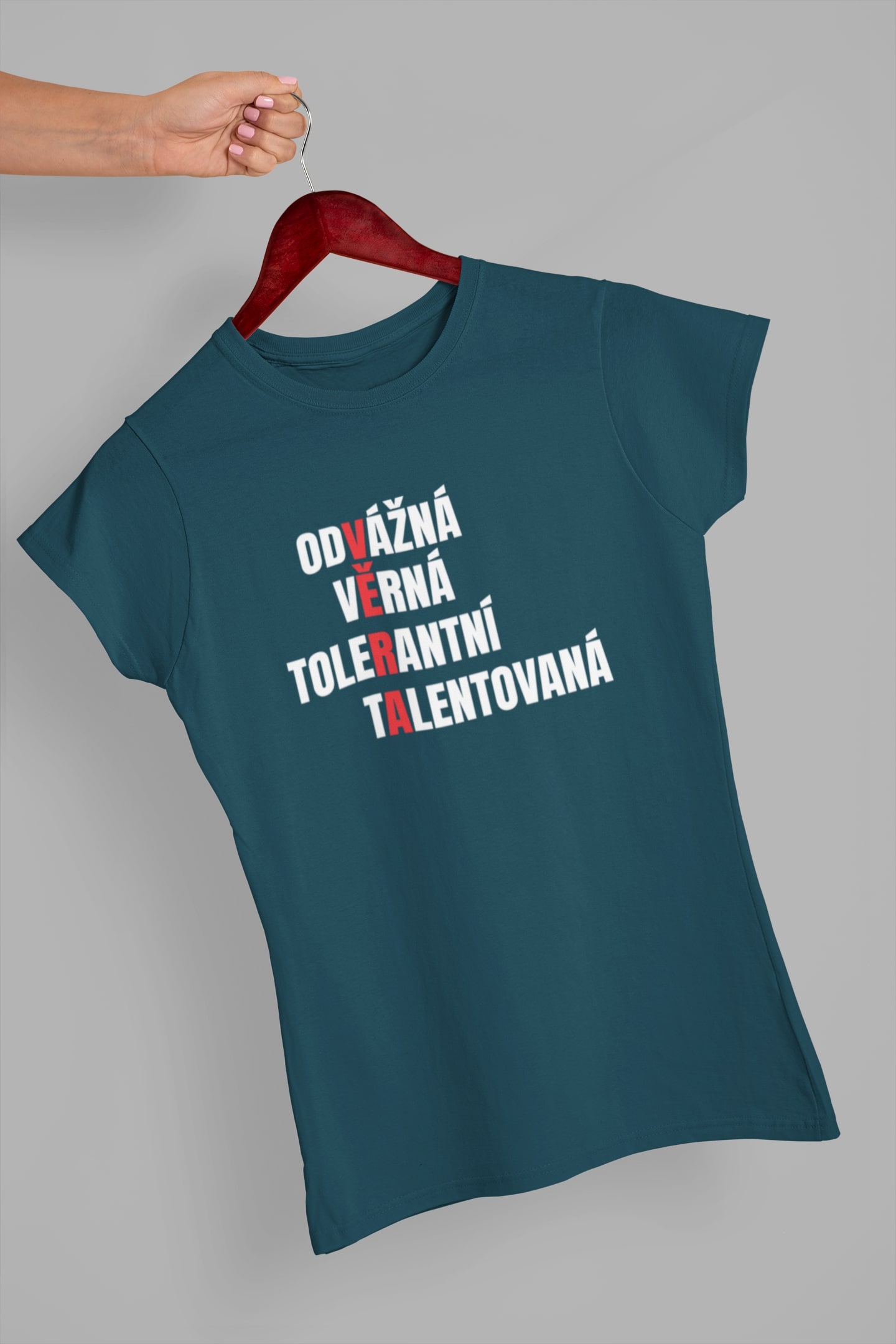 Dámské tričko Charakteristika Věra Barva: Petrolejová modrá