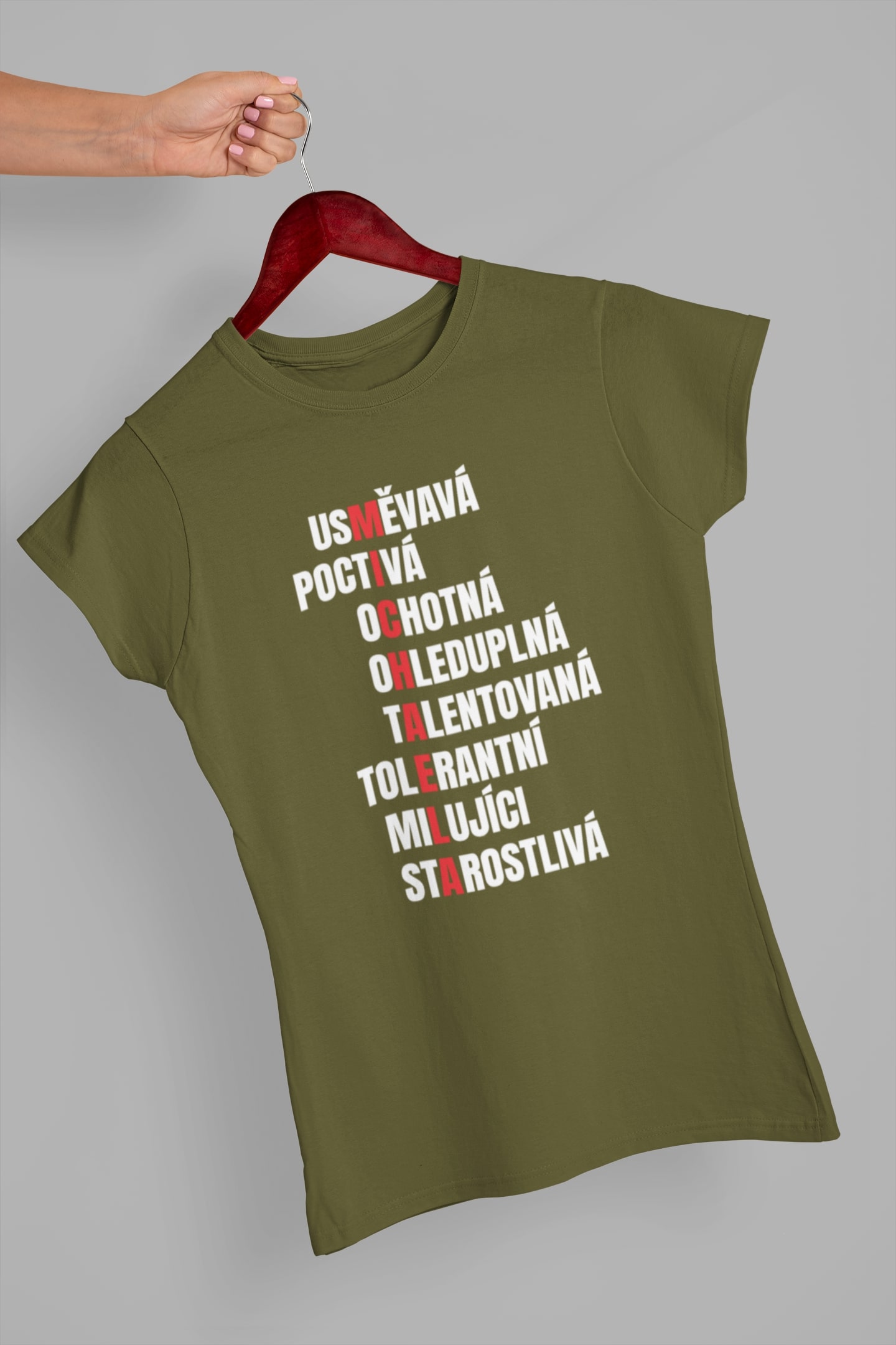 Dámské tričko Charakteristika Michaela Barva: Khaki