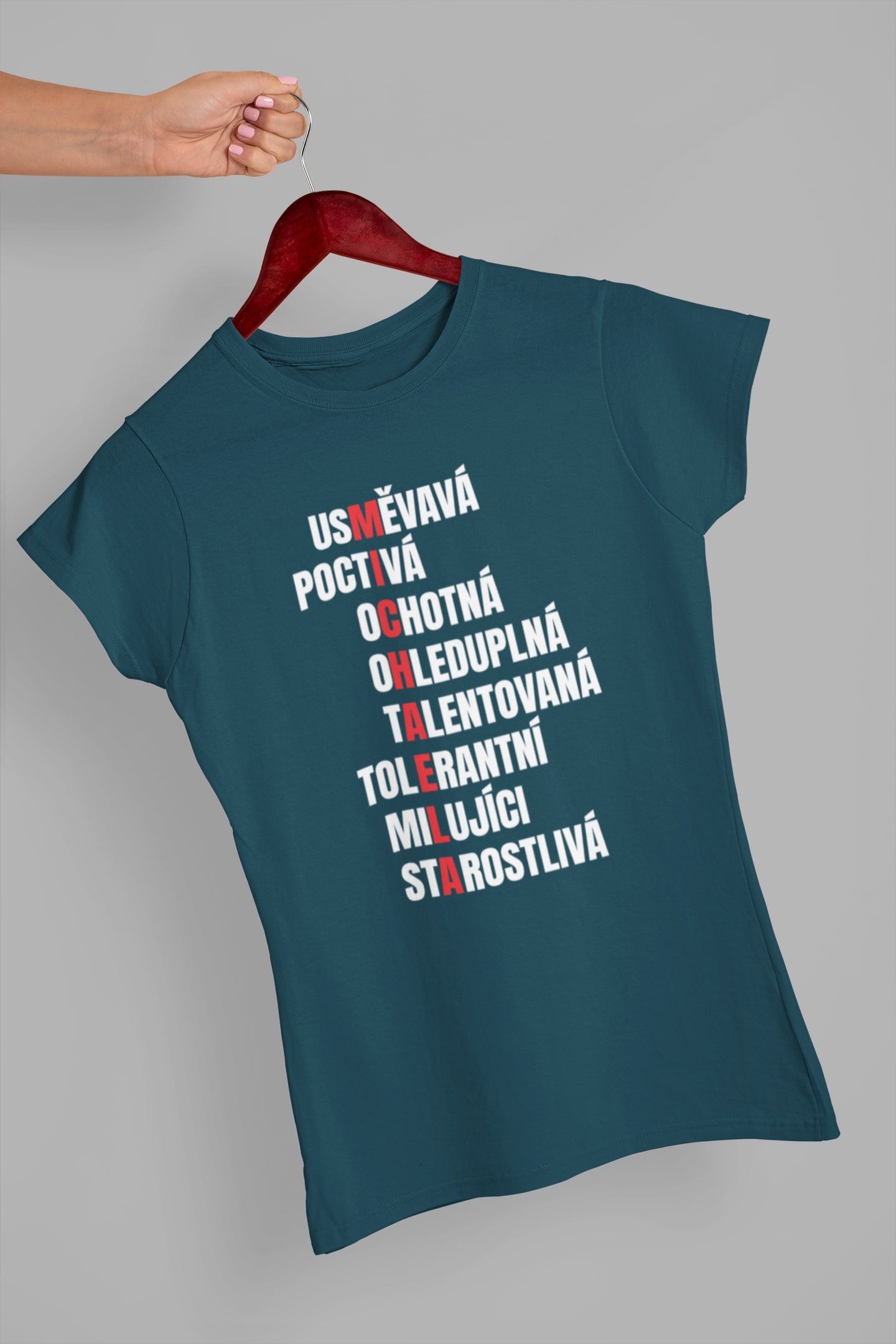 Dámské tričko Charakteristika Michaela Barva: Petrolejová modrá