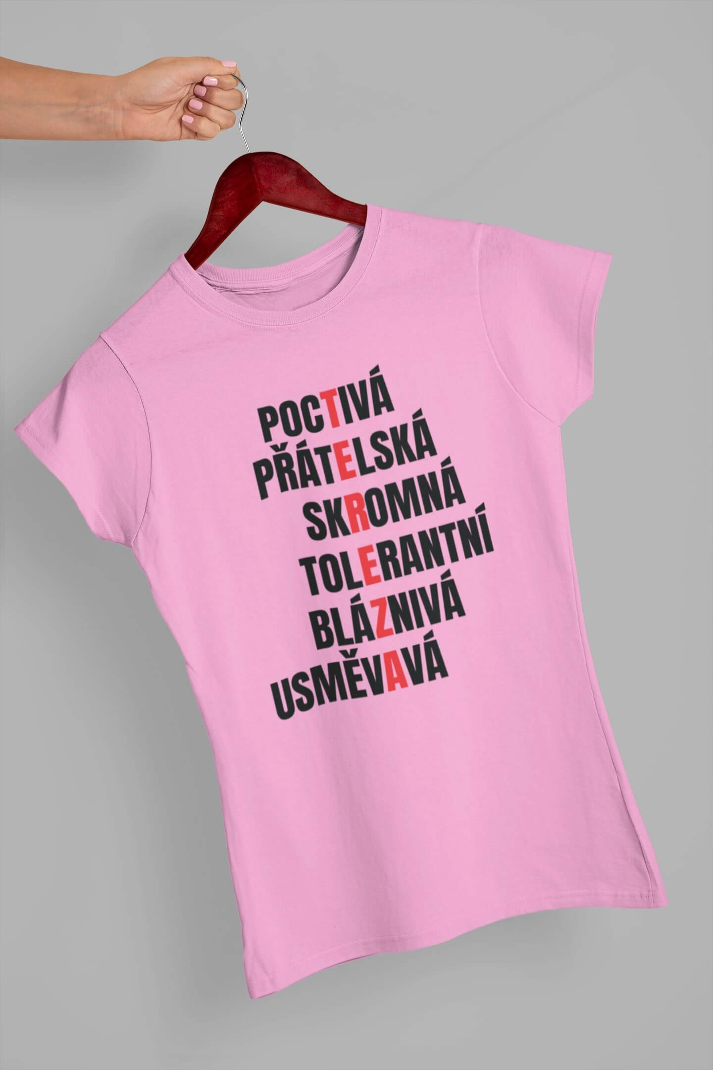 Dámské tričko Charakteristika Tereza Barva: Ružová