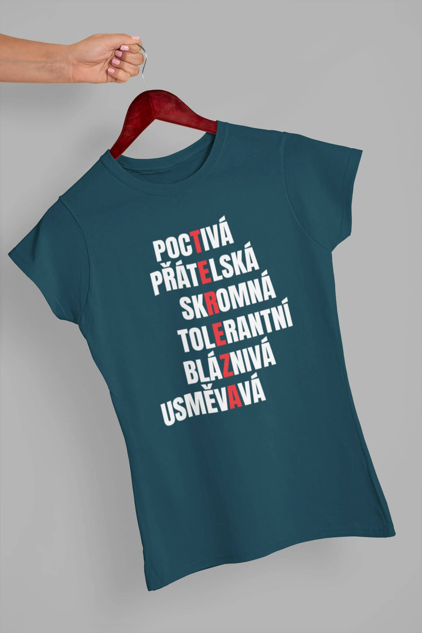 Dámské tričko Charakteristika Tereza Barva: Petrolejová modrá