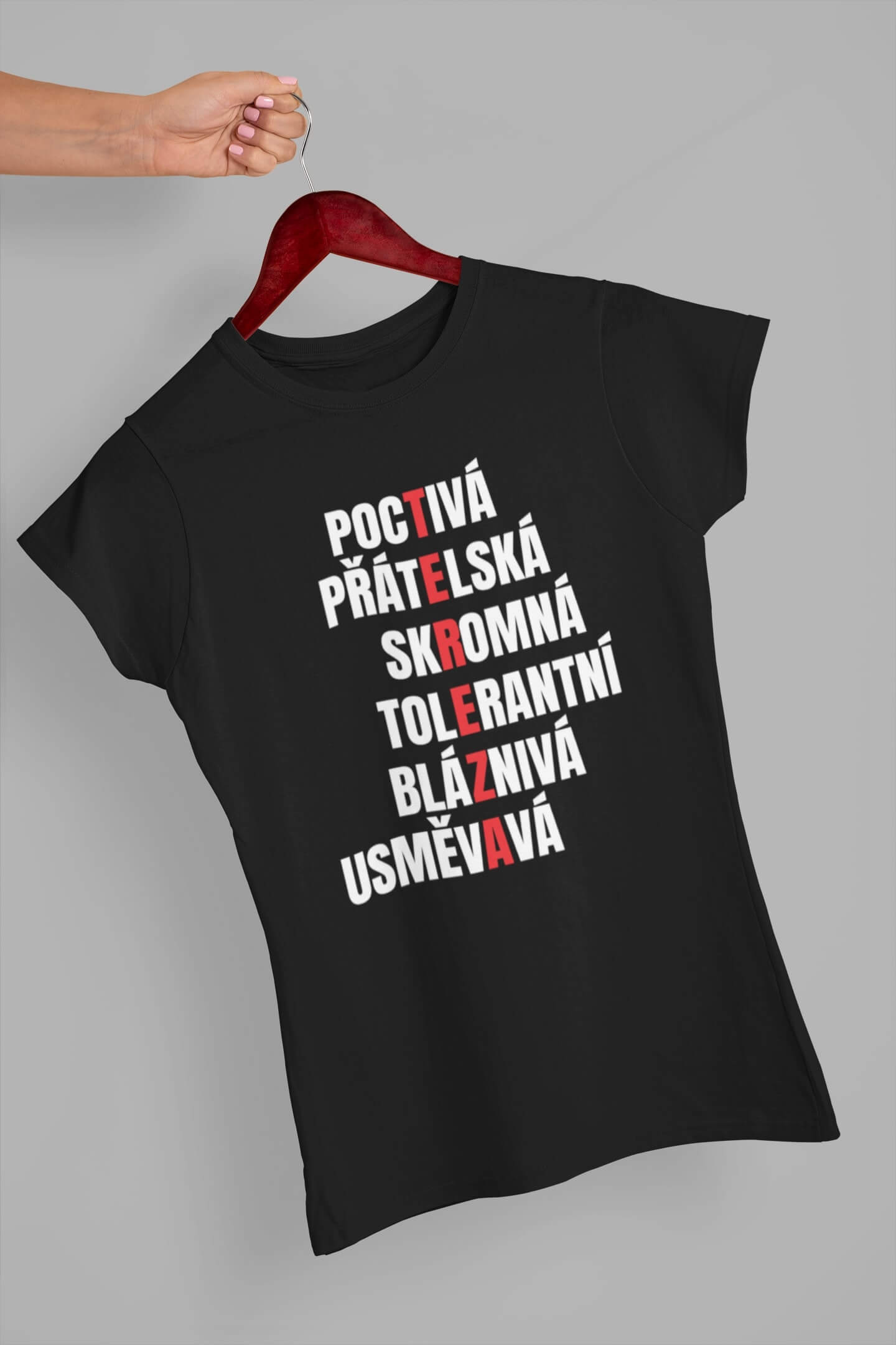 Dámské tričko Charakteristika Tereza Barva: Černá