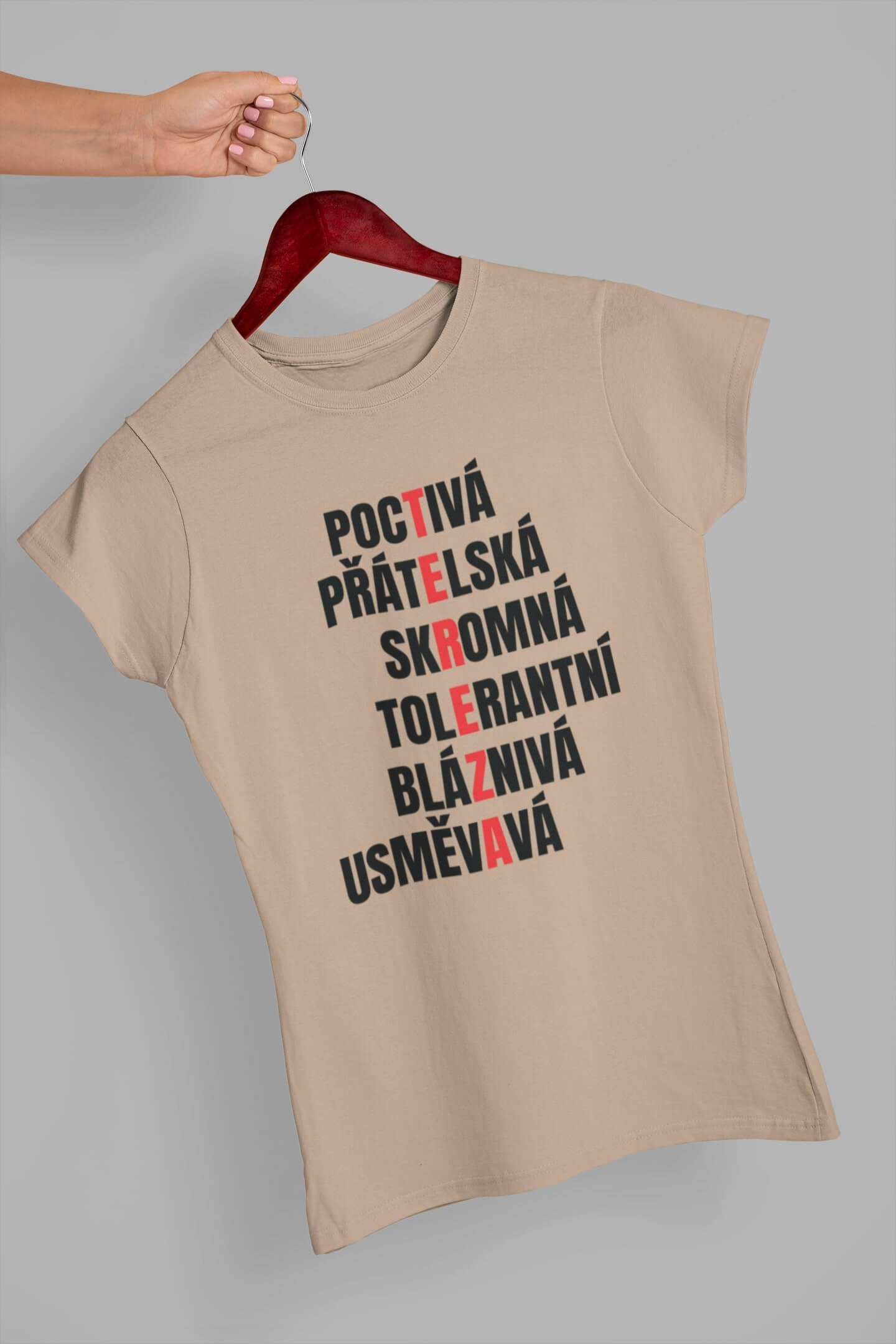 Dámské tričko Charakteristika Tereza Barva: Písková