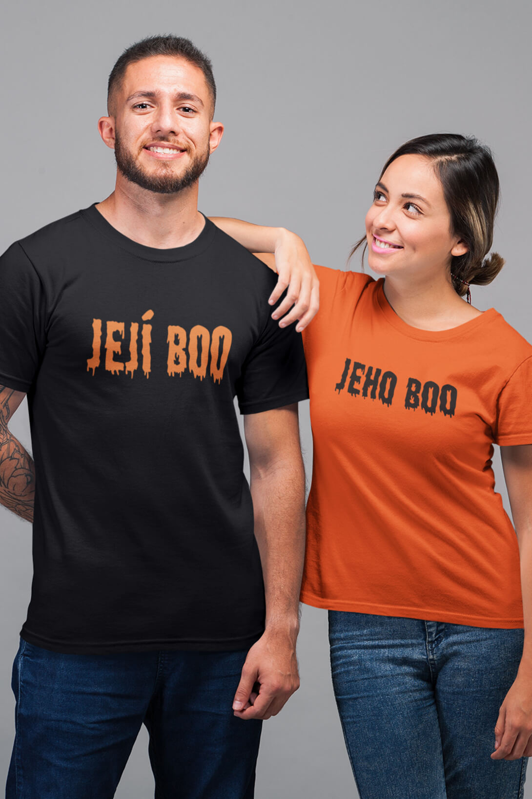 Tričká pro páry Její/Jeho Boo Dámska velikost: XS, Pánska velikost: S